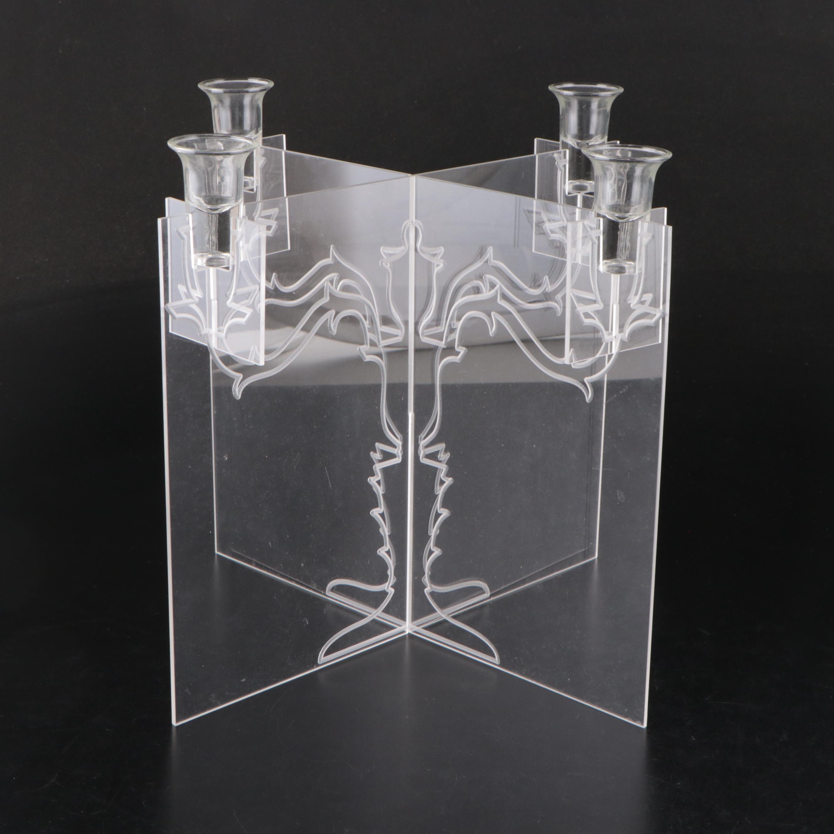 Jon Russell for Innermost "Ghost" Acrylic and Glass Candelabra