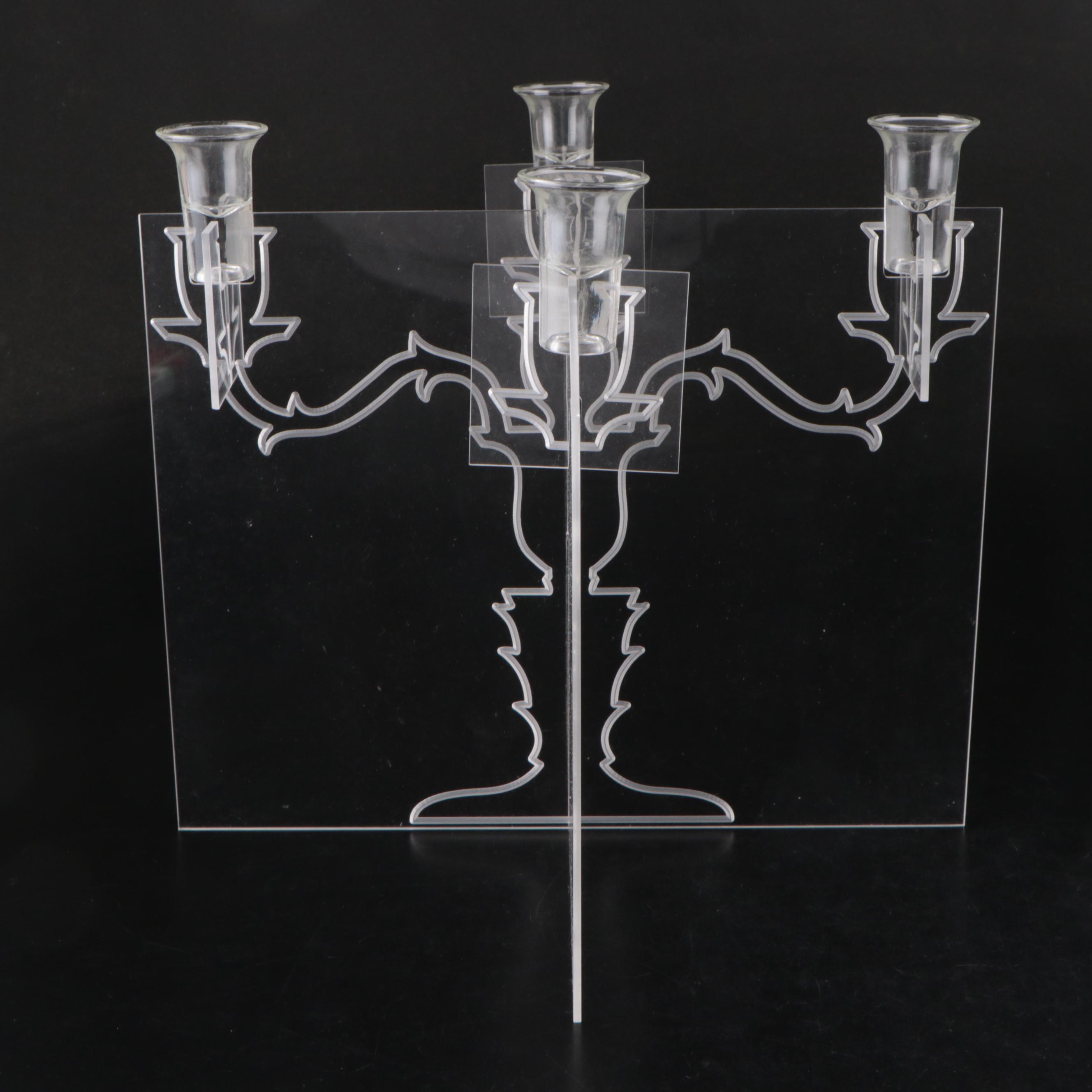 Jon Russell for Innermost "Ghost" Acrylic and Glass Candelabra