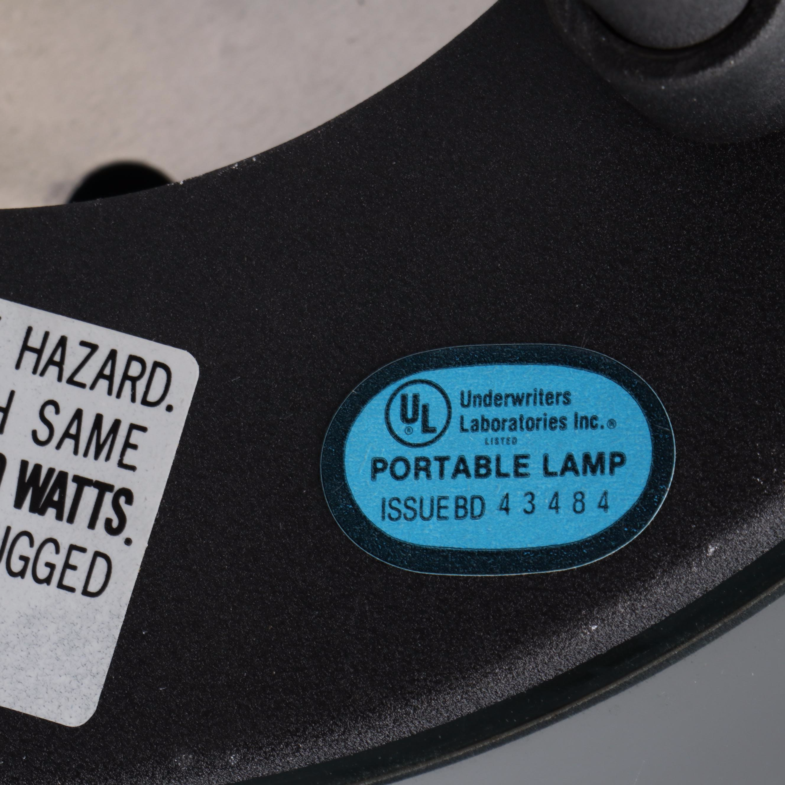 Glass and Metal Saturn Desk Table Lamp with Dimmer