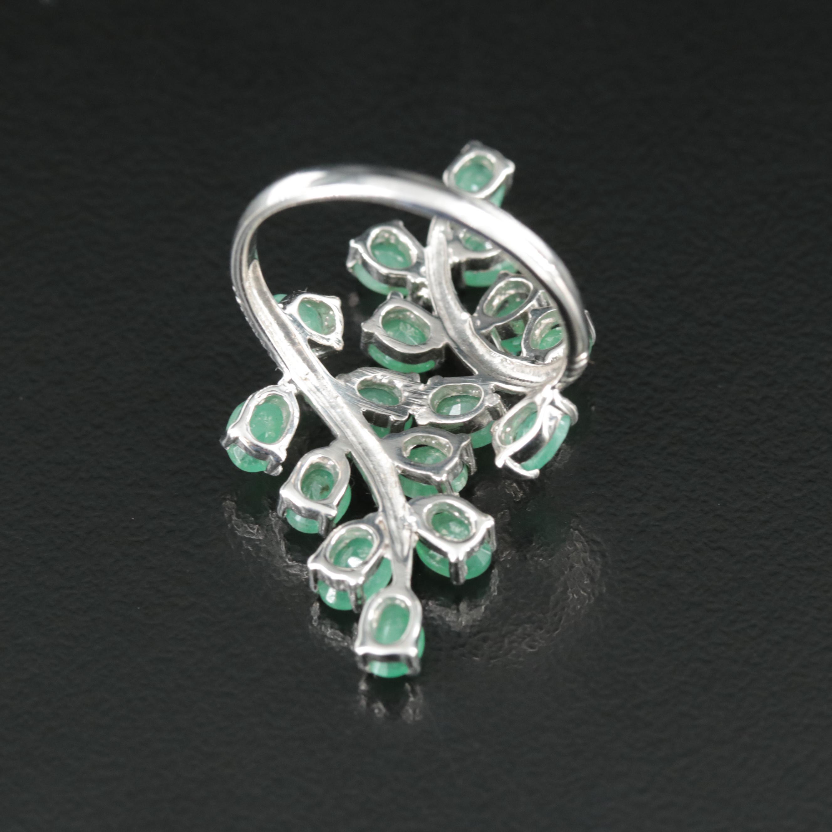 Sterling Emerald Ring