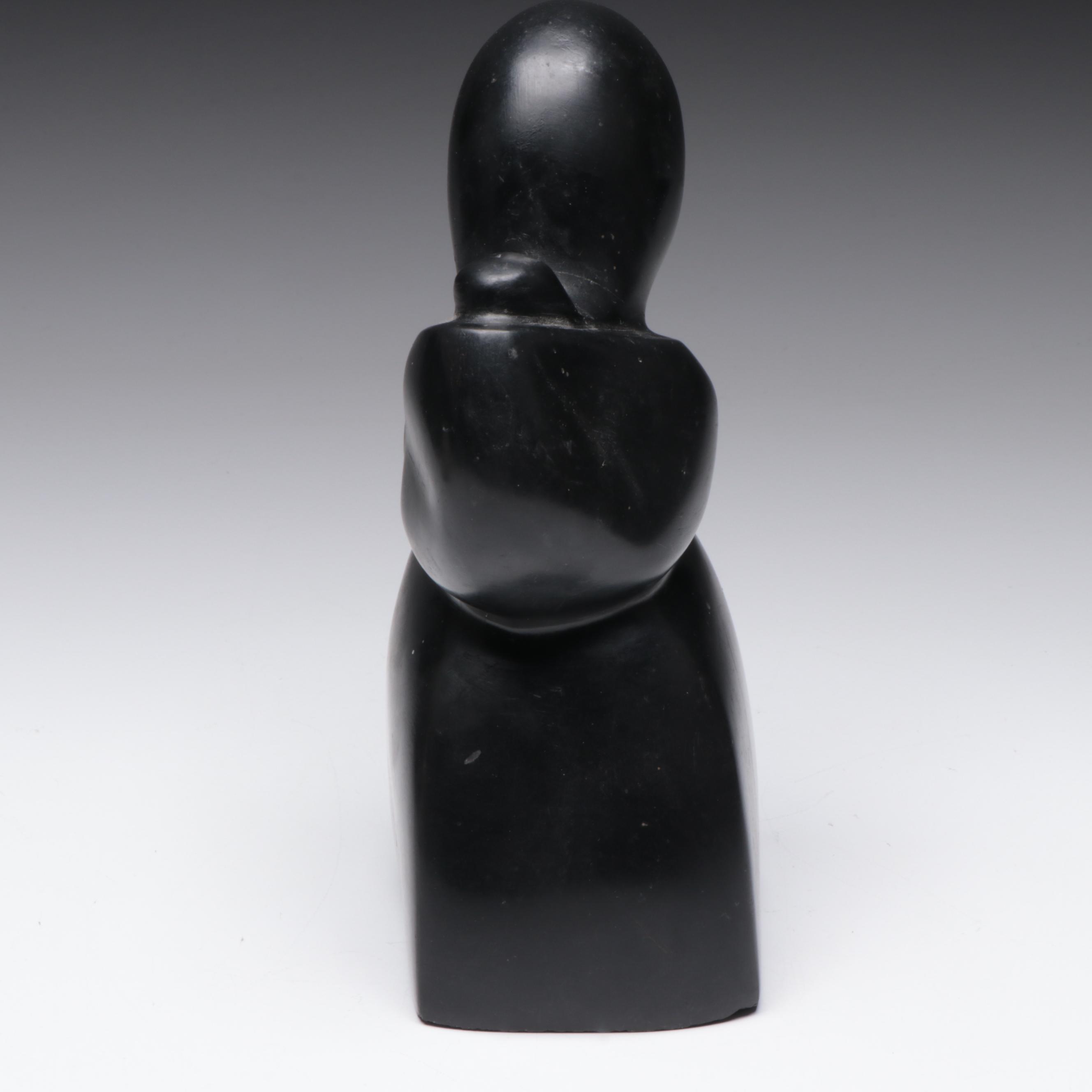 Black Soapstone Carved Figure