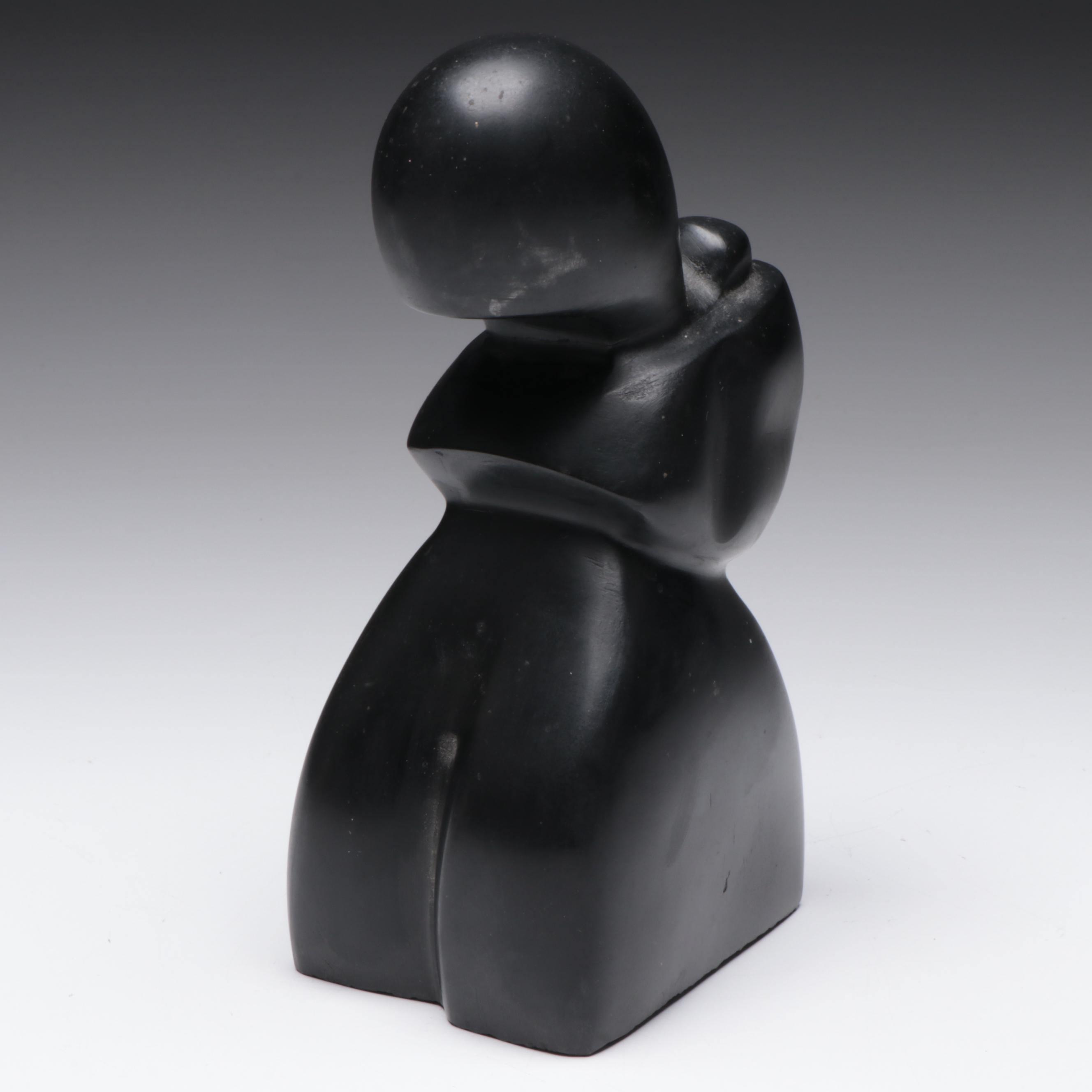 Black Soapstone Carved Figure