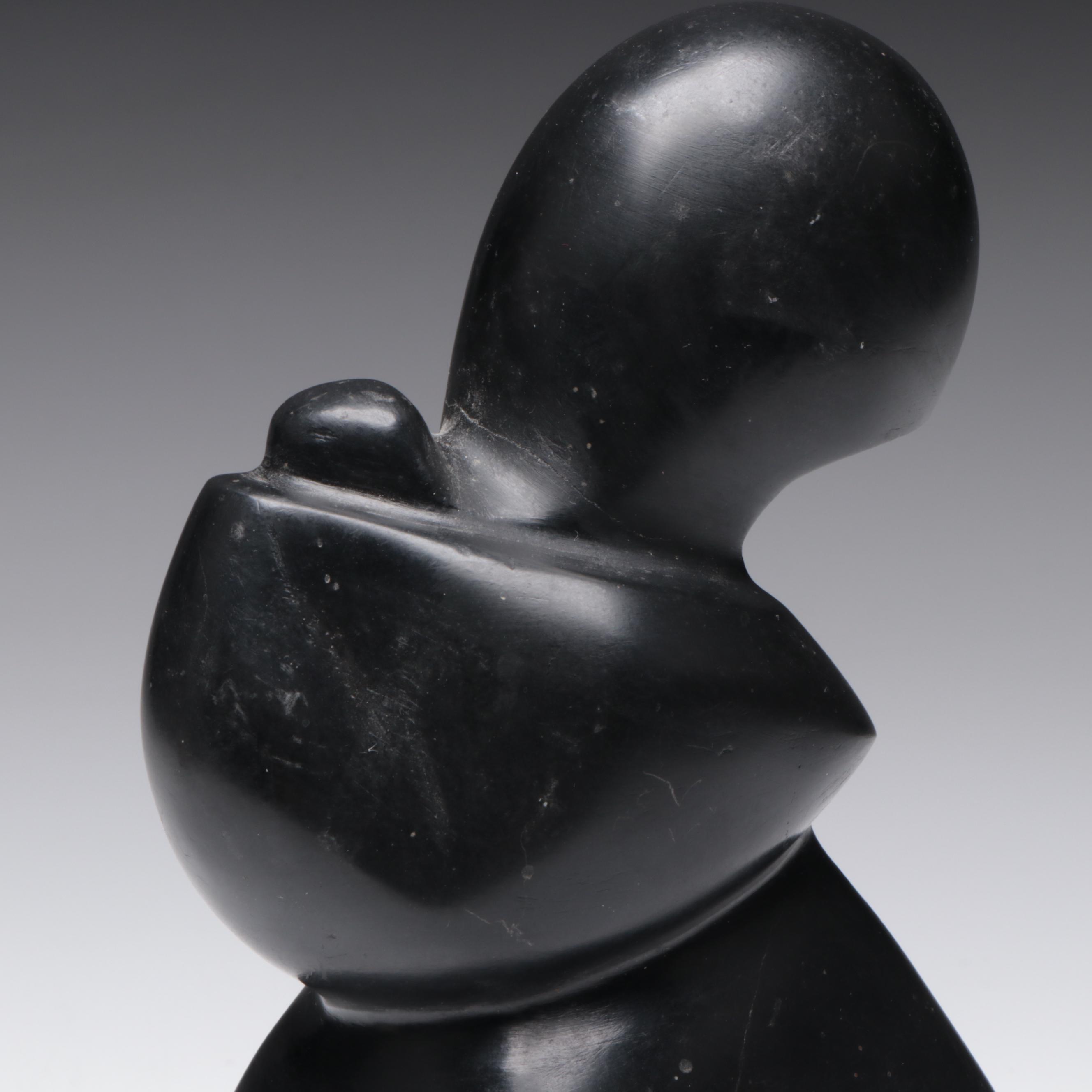 Black Soapstone Carved Figure