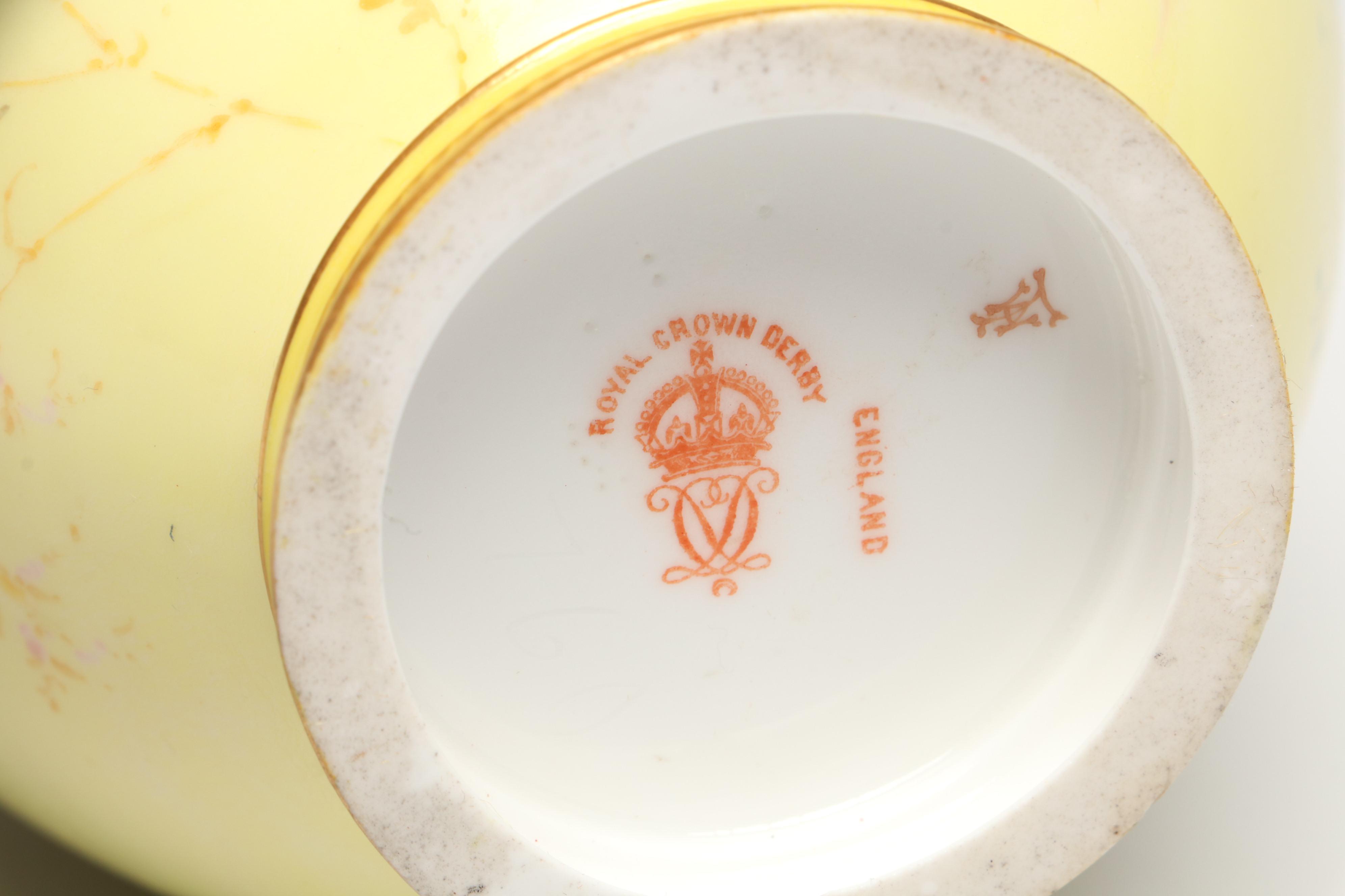 Royal Crown Derby Porcelain Ewer with Royal Worcester Lidded Urn