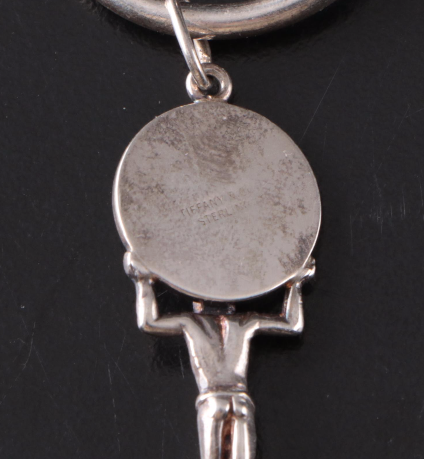 Tiffany & Co. Sterling Silver Key Holder with Atlas Charm