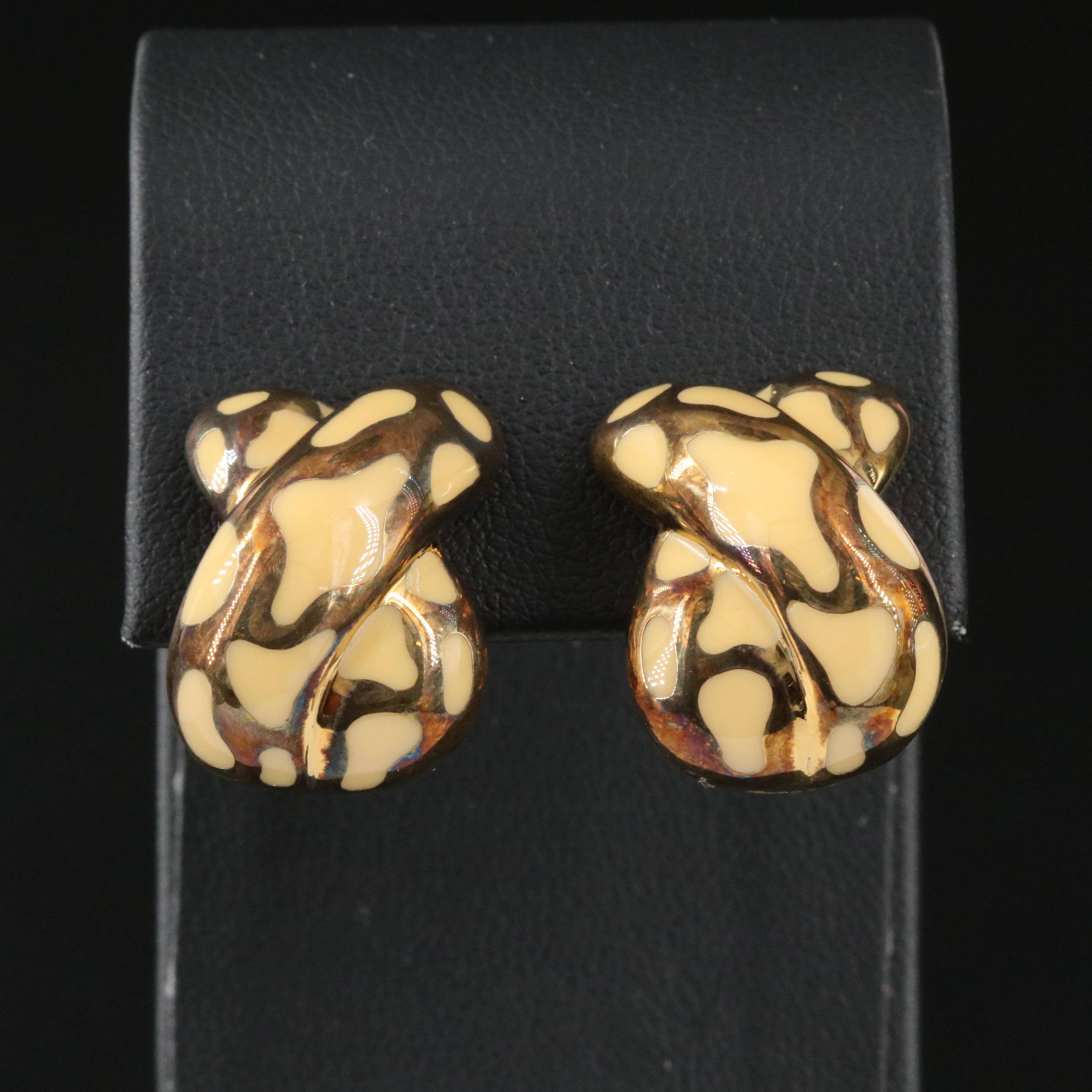 Angelique de Paris Sterling Enamel Crossover Earrings Everything But