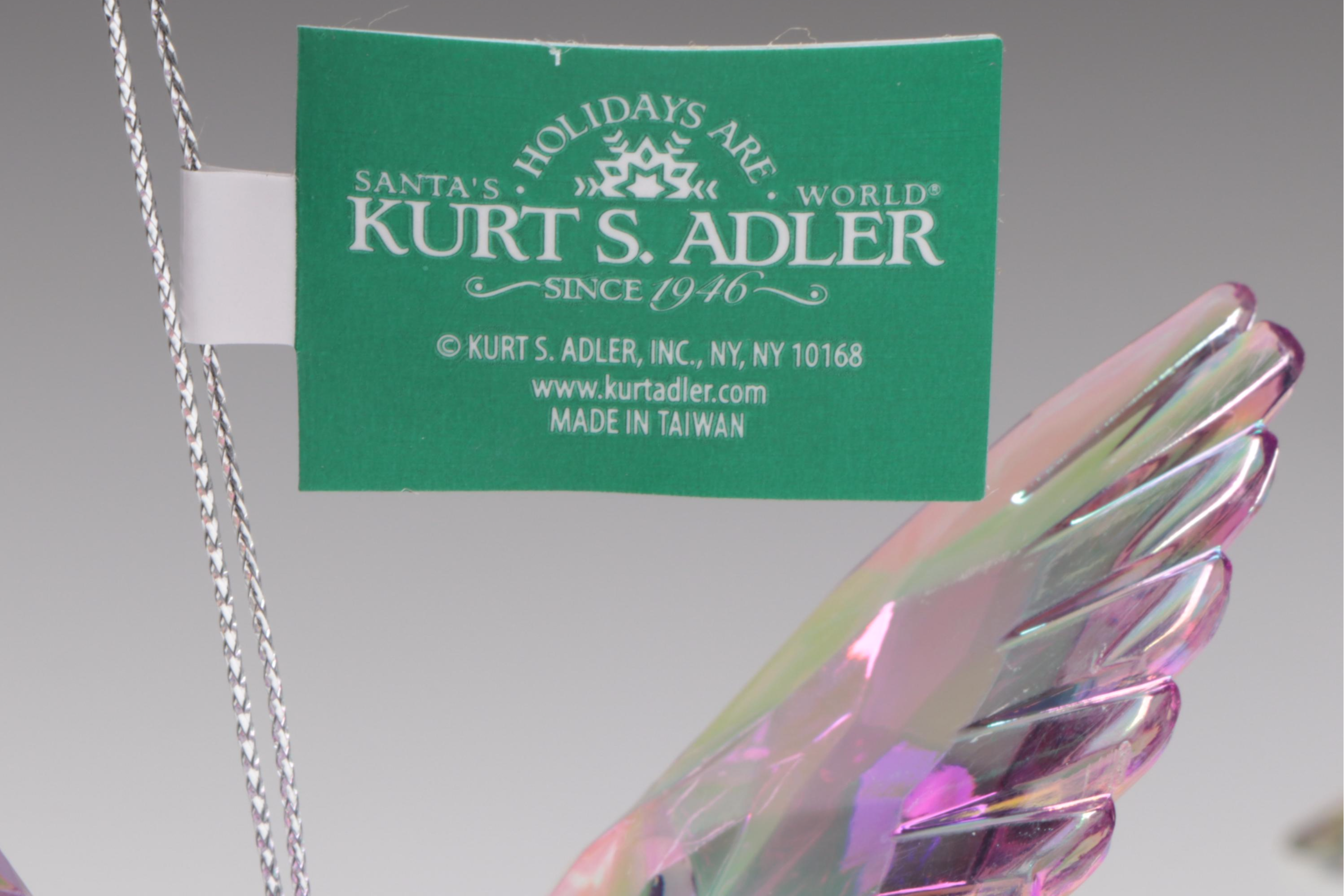 Swarovski and Kurt S. Adler Crystal Parrot and Hummingbird Figurines