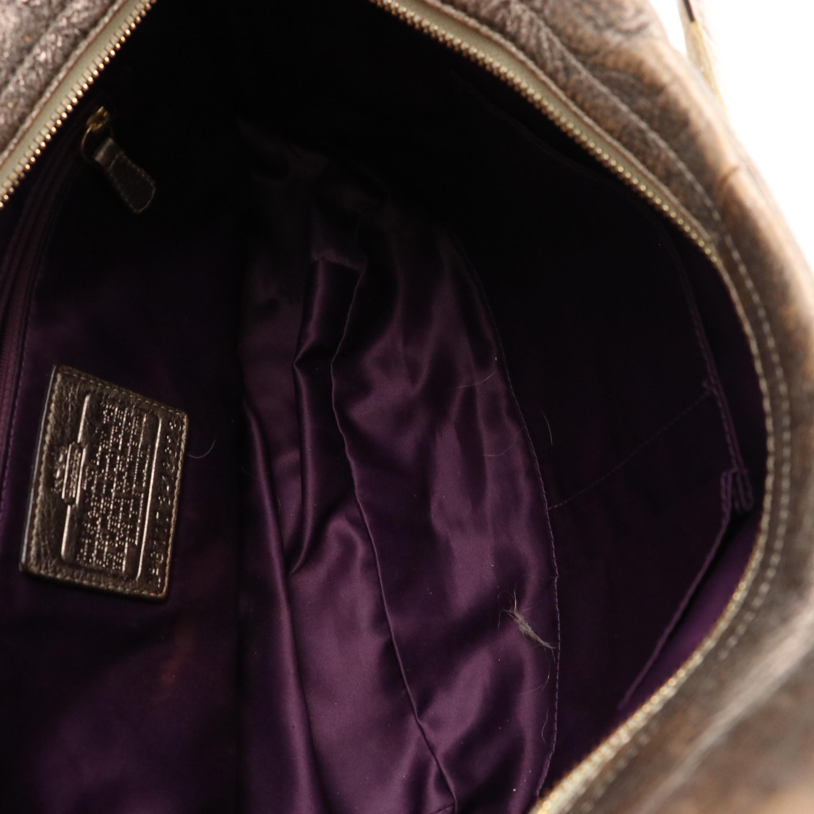 Coach Madison Abigail Croc/Ostrich Leather Shoulder Bag and Yellow Leather Bag