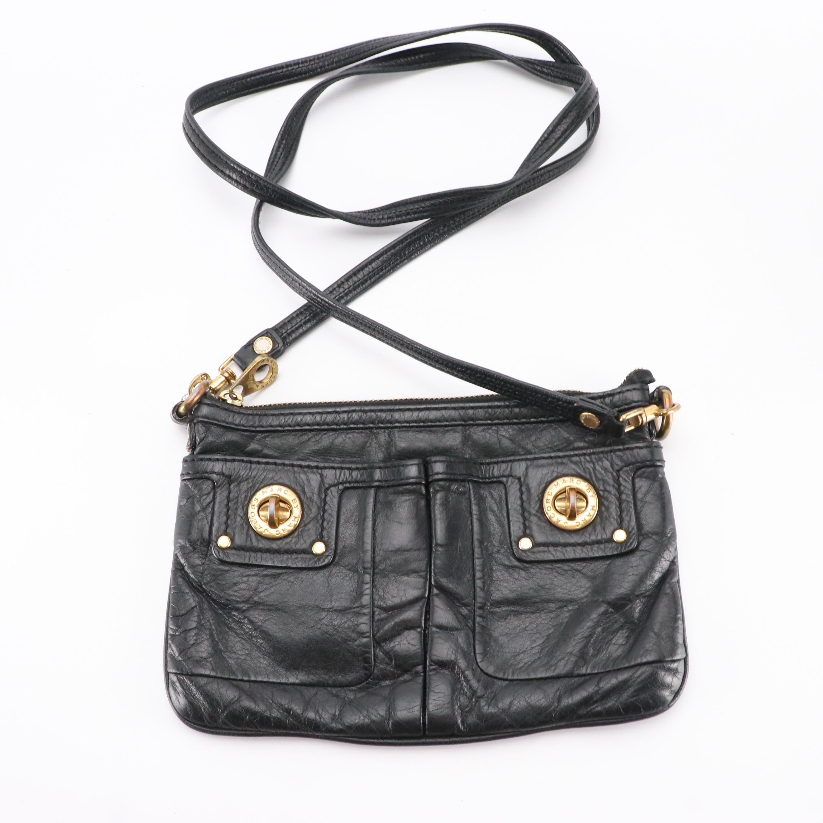 Tory Burch Black Grain Leather Shoulder Bag and Marc by Marc Jacobs Crossbody