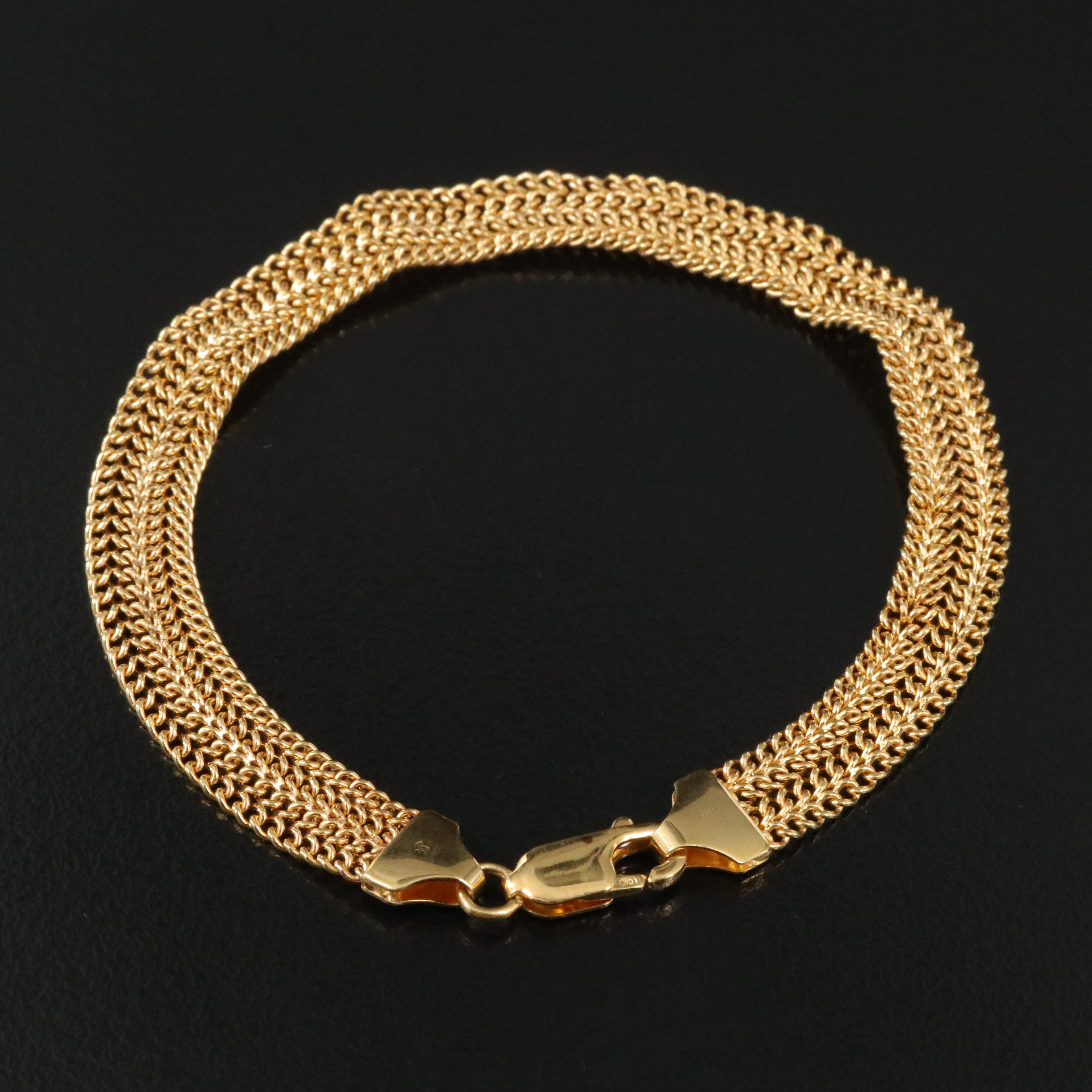 10K Fancy Link Bracelet