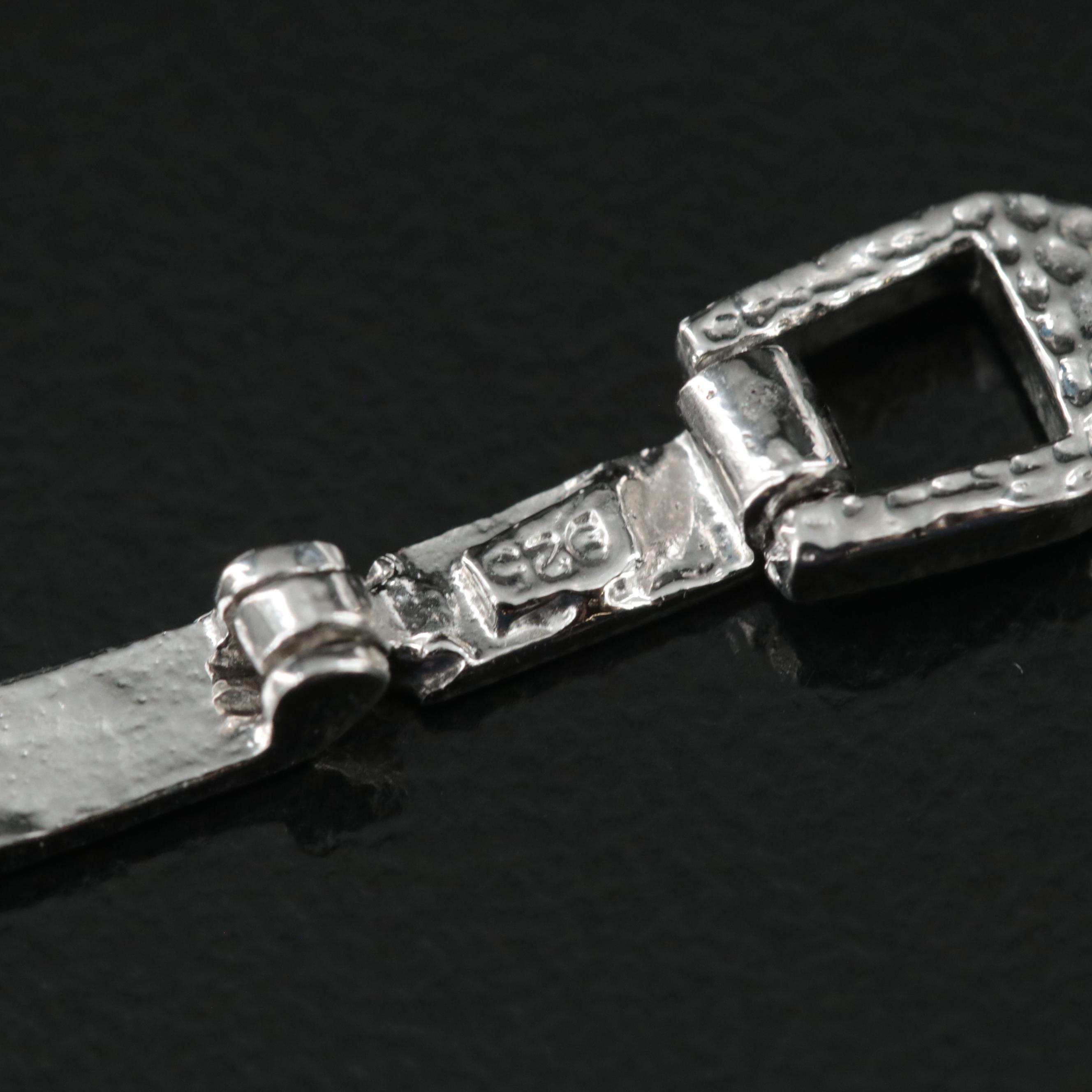 Sterling Opal Line Bracelet