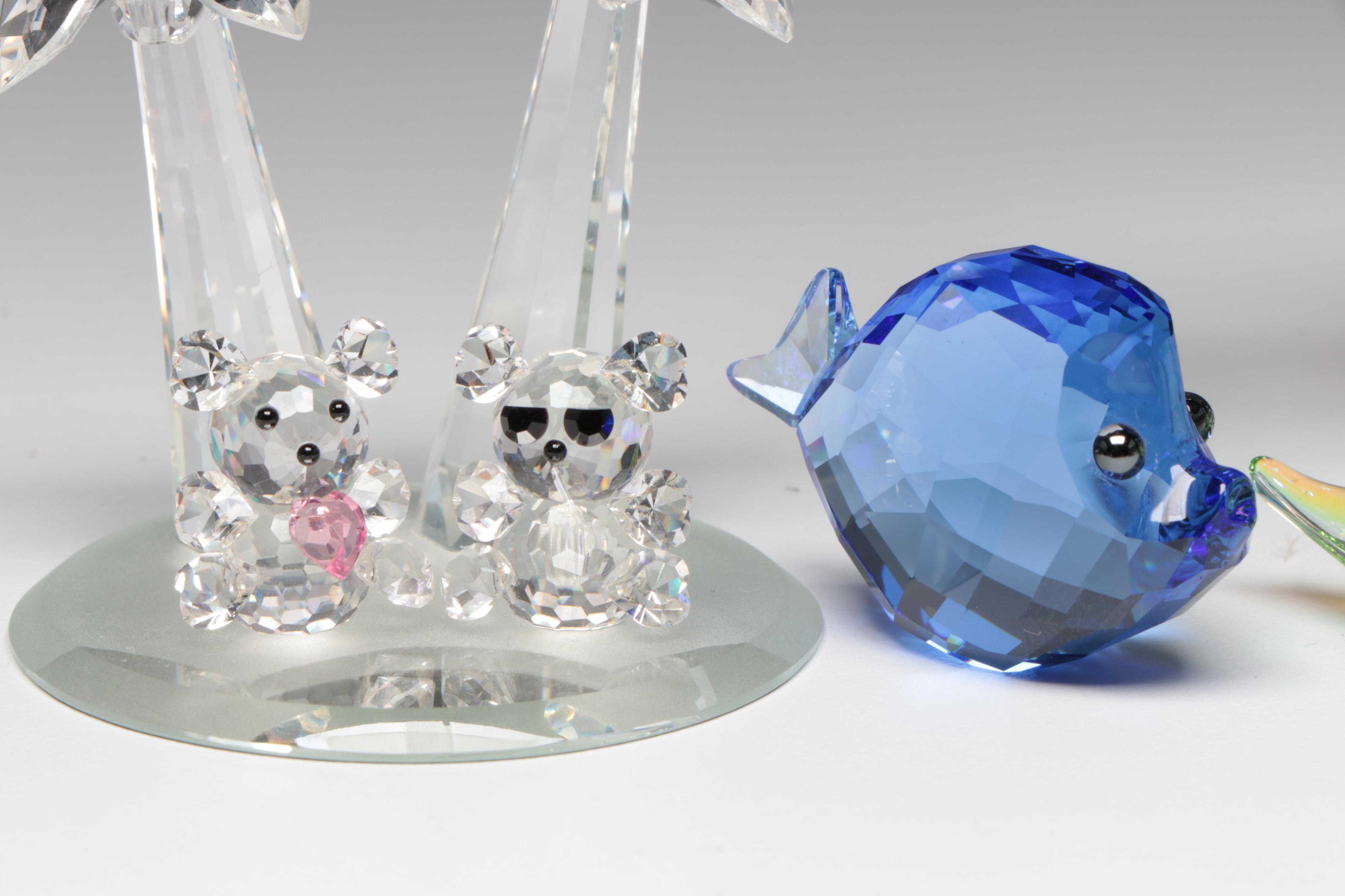Swarovski and The Crystal World Dolphin, Crab, Fish, and More Figurines