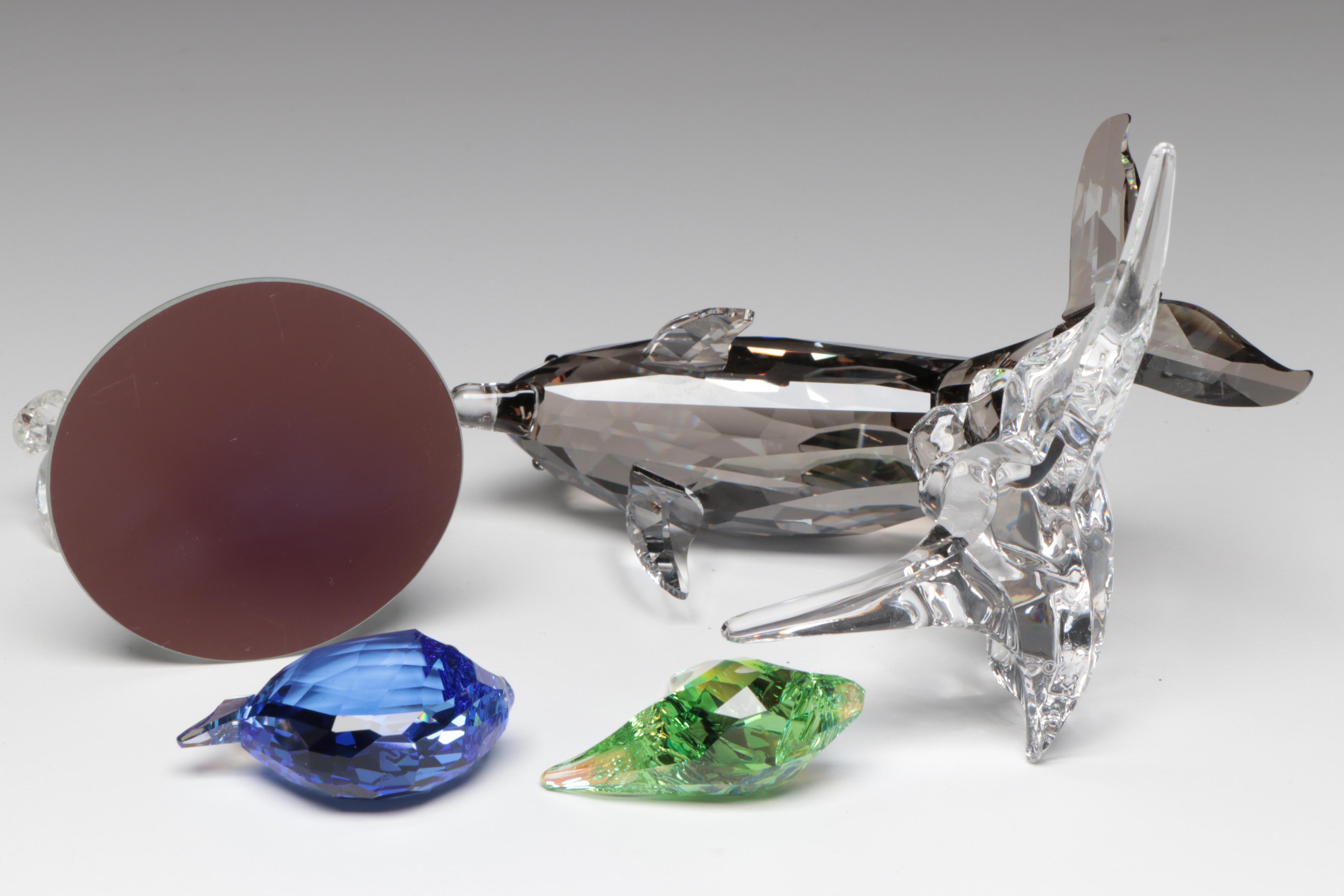 Swarovski and The Crystal World Dolphin, Crab, Fish, and More Figurines