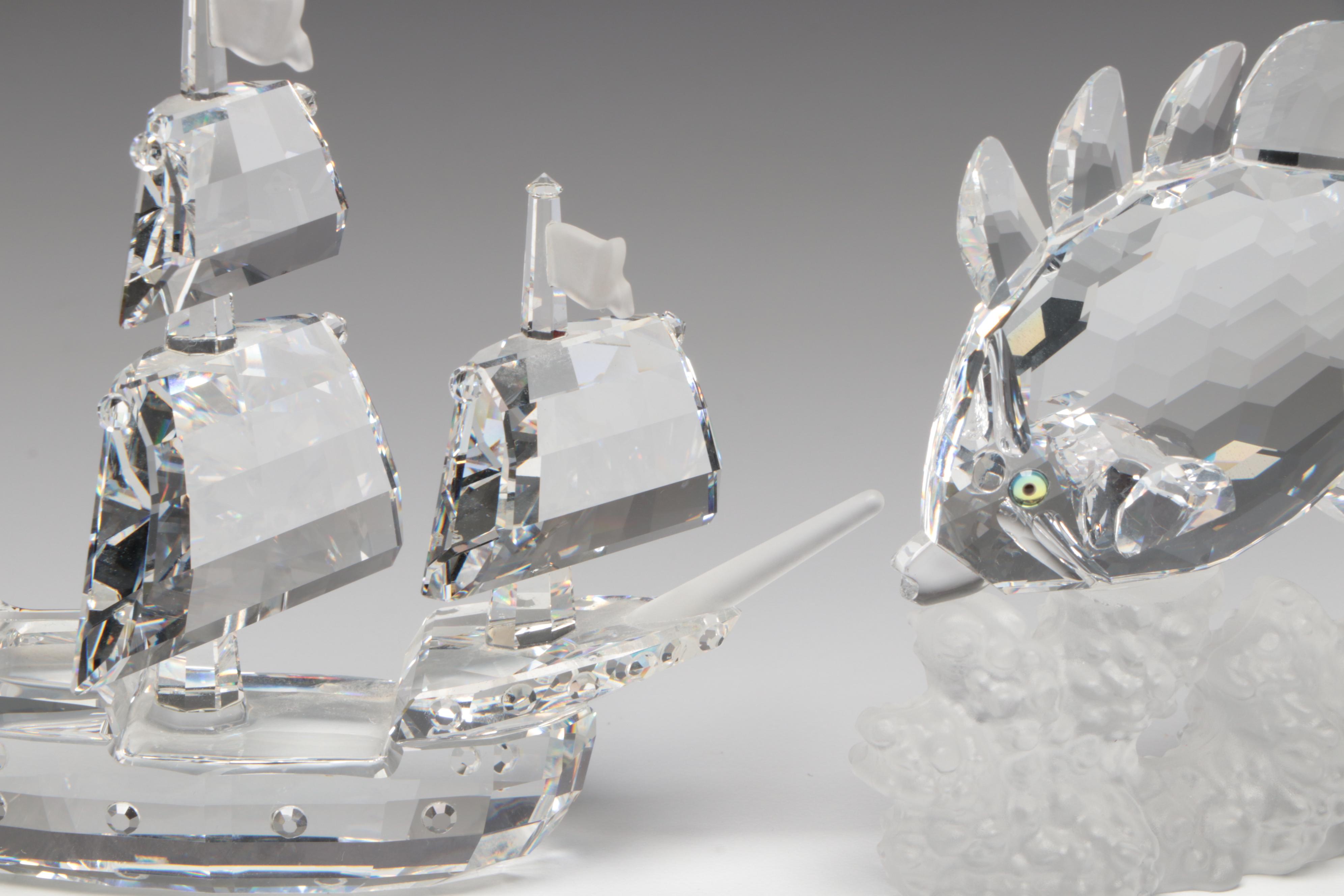 Swarovski and The Crystal World Dolphin, Crab, Fish, and More Figurines