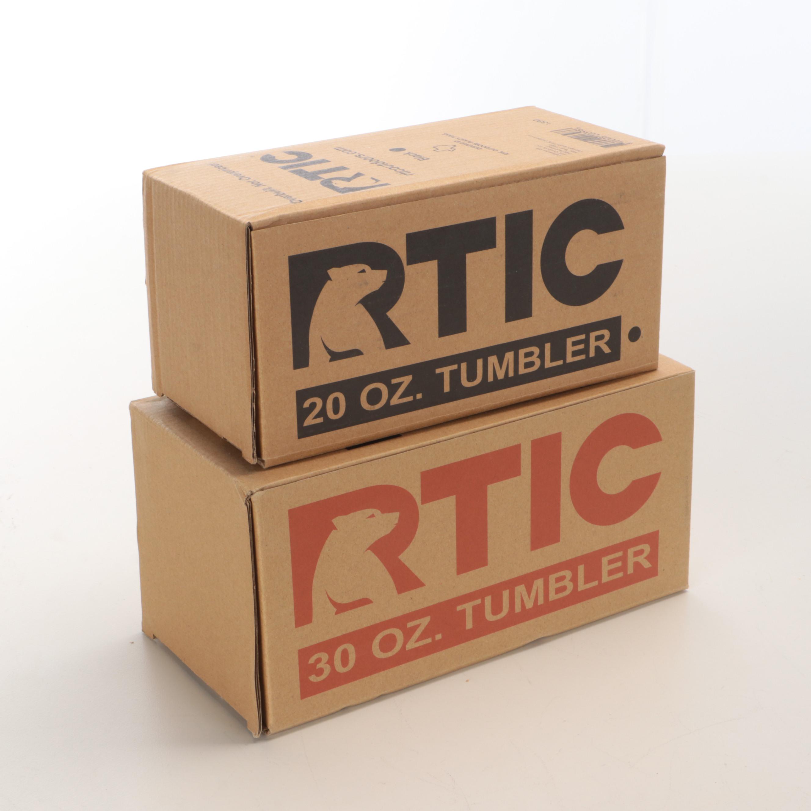 Yeti Tank Ice Bucket with Rtic Tumblers