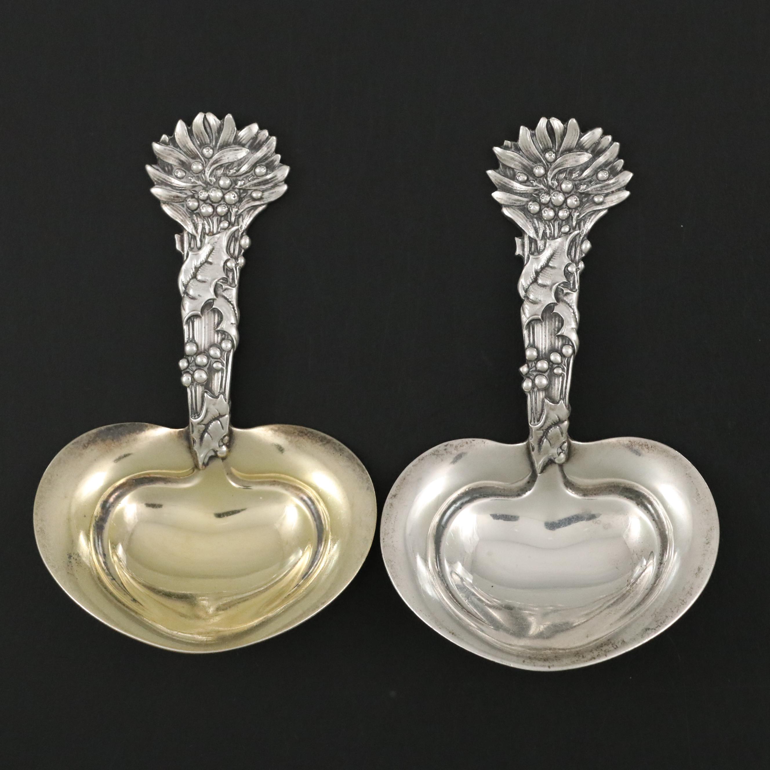 Tiffany & Co. "Holly" Sterling Silver Bonbonnière Servers