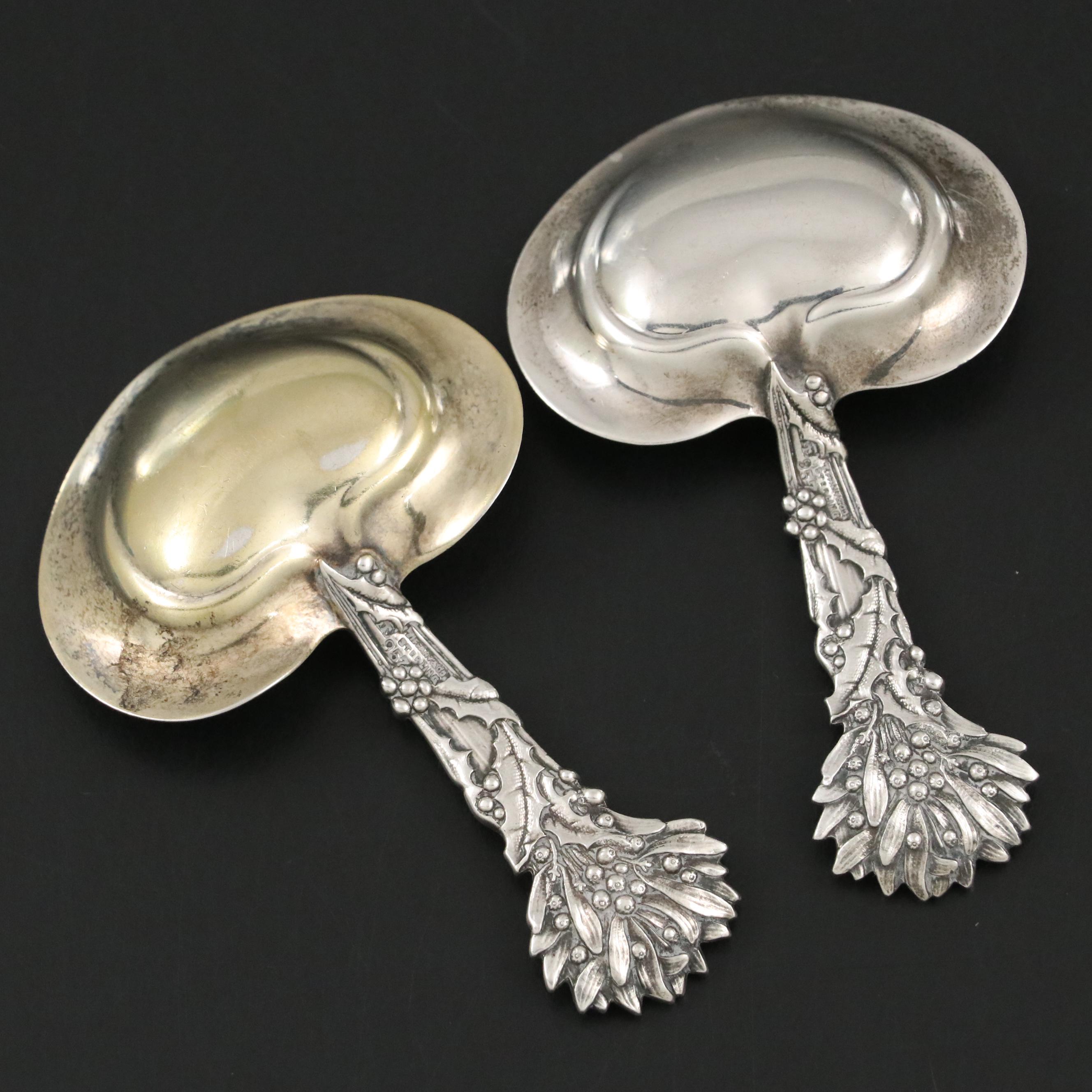 Tiffany & Co. "Holly" Sterling Silver Bonbonnière Servers