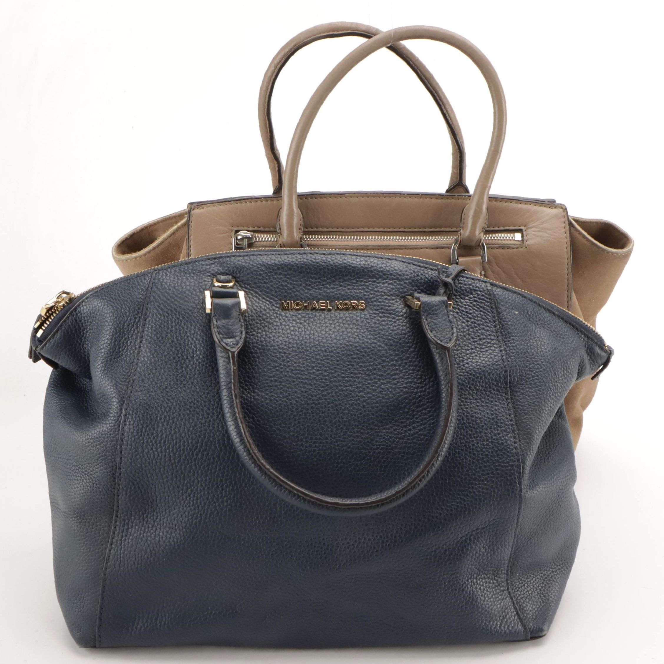 Michael Kors Grain Leather and MICHAEL Michael Kors Leather and Suede 2-Way Bags