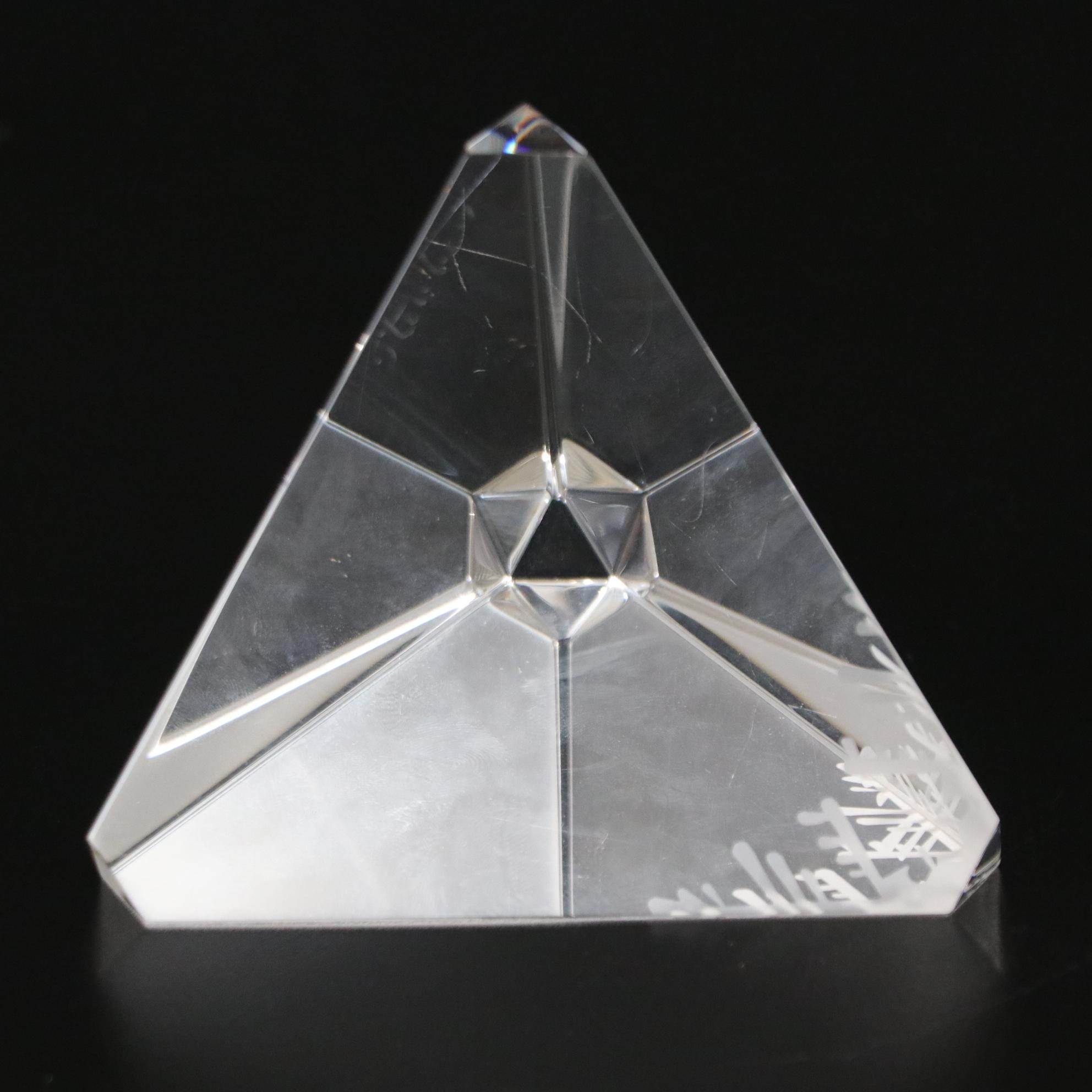 Steuben Crystal Prism Snowflake Paperweight