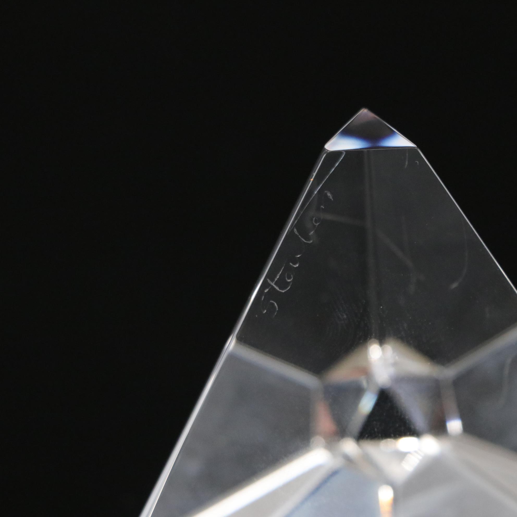 Steuben Crystal Prism Snowflake Paperweight