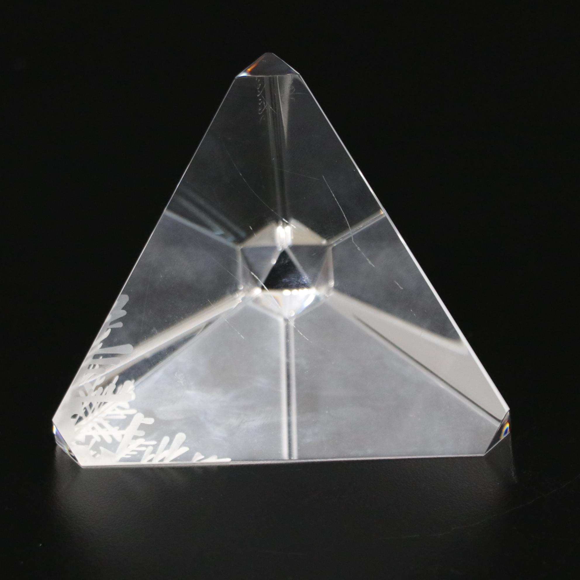 Steuben Crystal Prism Snowflake Paperweight