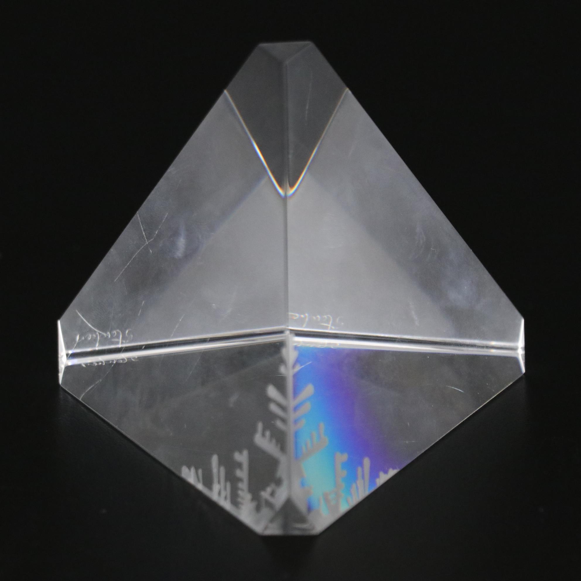 Steuben Crystal Prism Snowflake Paperweight