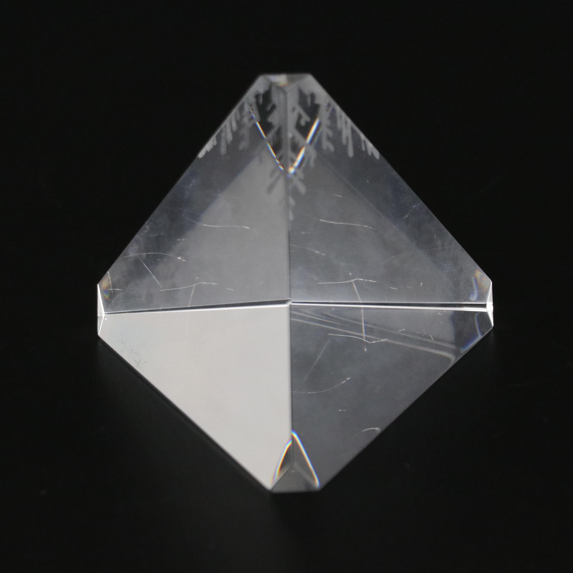 Steuben Crystal Prism Snowflake Paperweight