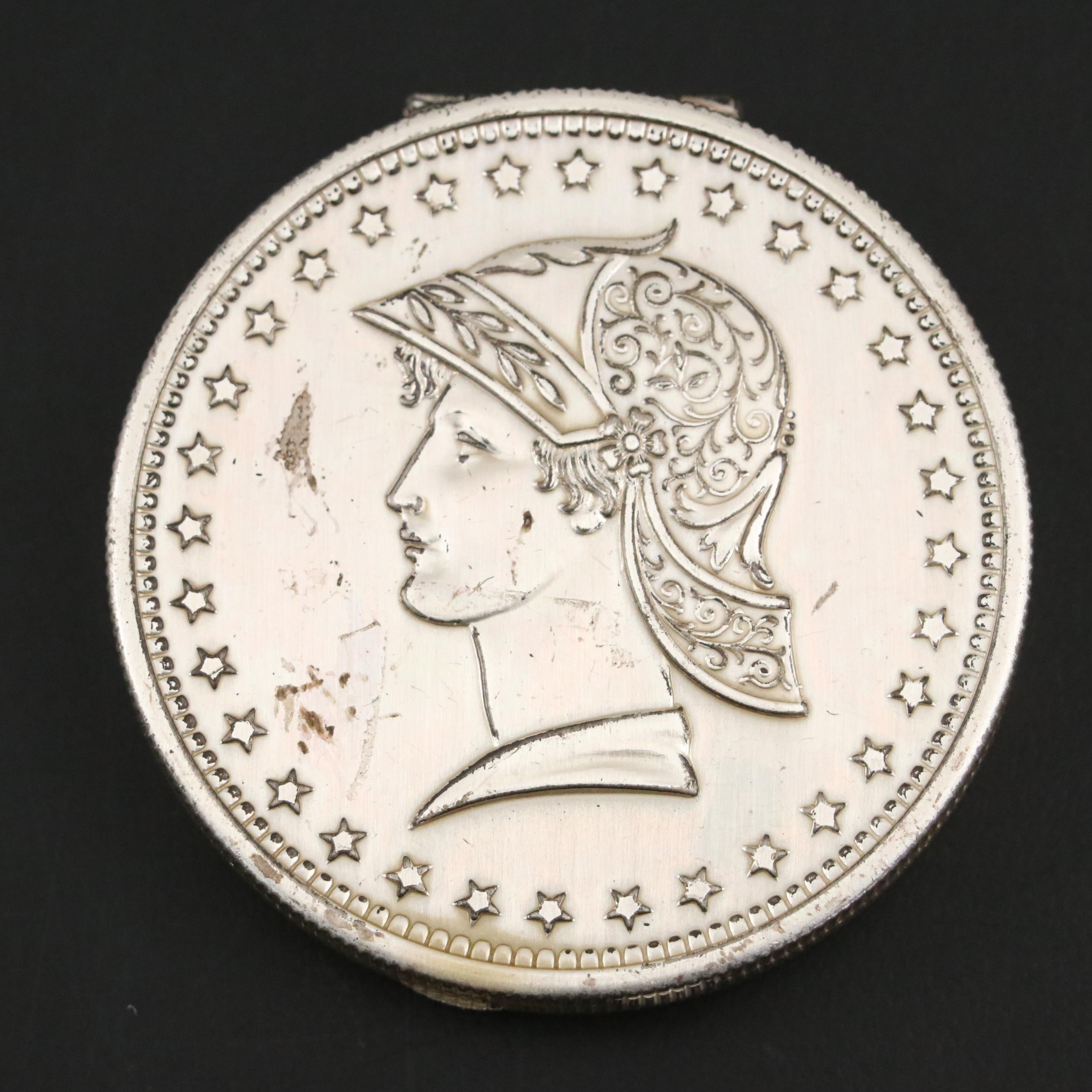 Elgin Las Vegas Sahara Hotel Promotional Powder Compact, Mid-20th Century