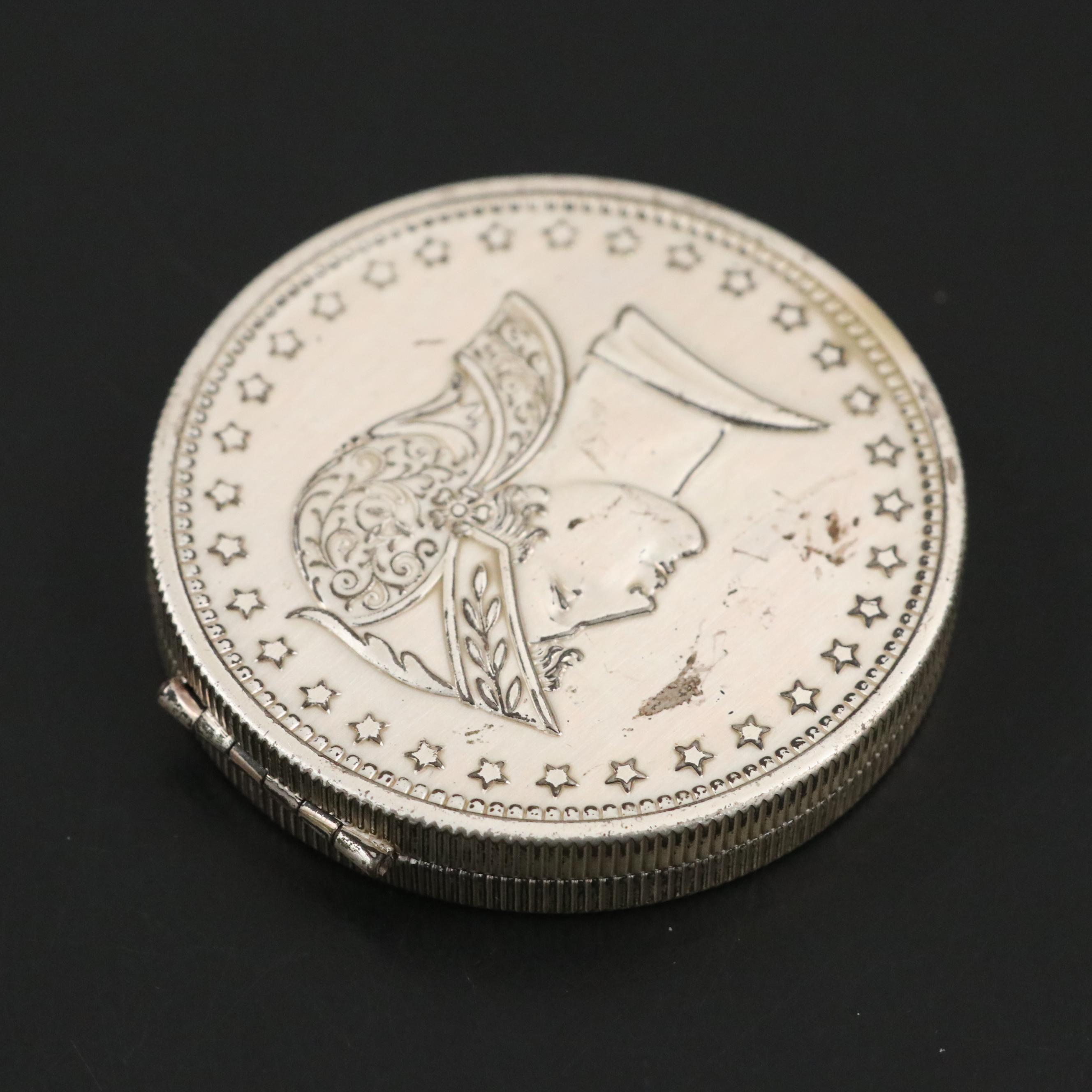 Elgin Las Vegas Sahara Hotel Promotional Powder Compact, Mid-20th Century