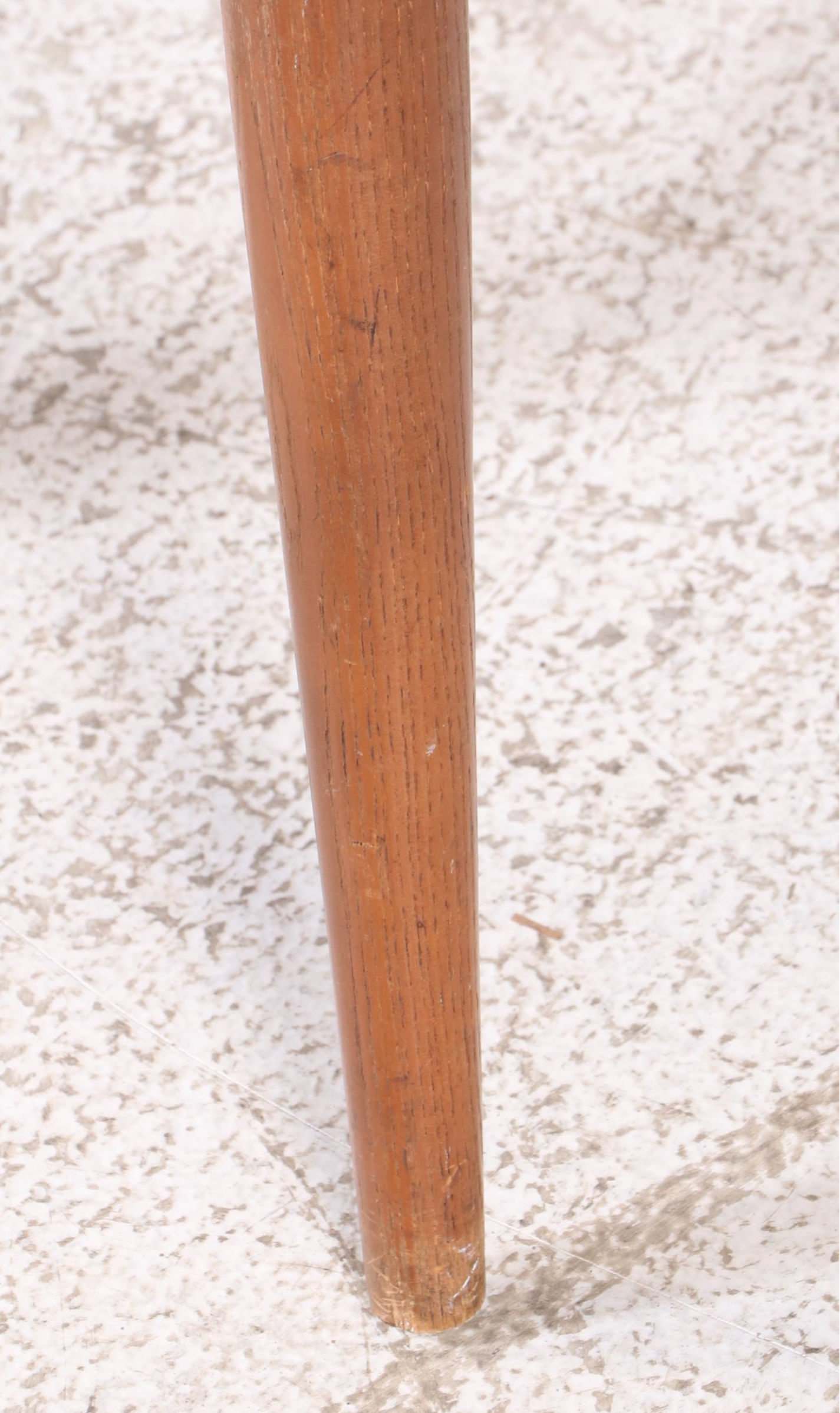 Mid Century Modern Walnut, Oak, and Vinyl Side Chair Everything But