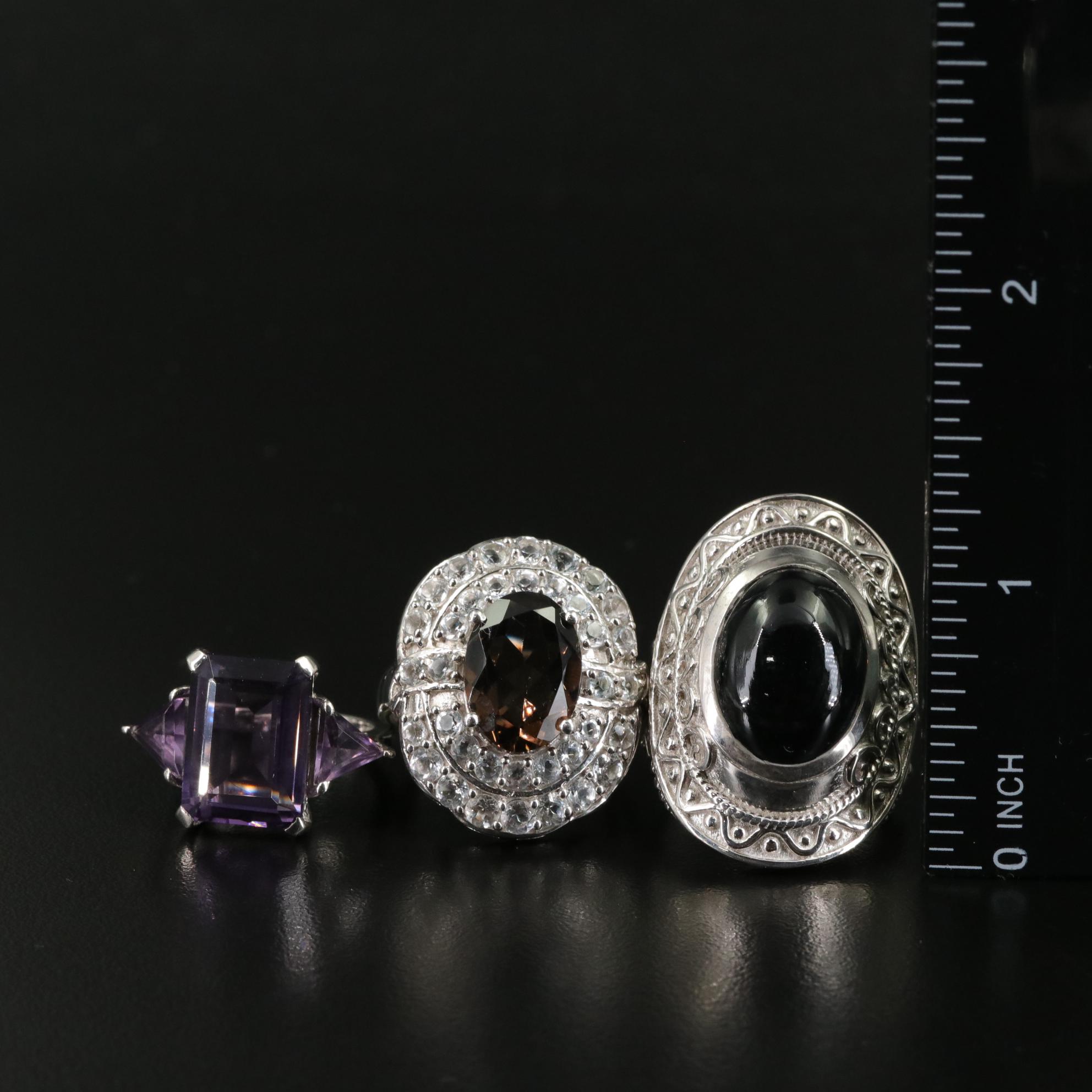 17 Assorted Sterling Silver Bracelets, Earrings, Necklaces, Pendants, and Rings