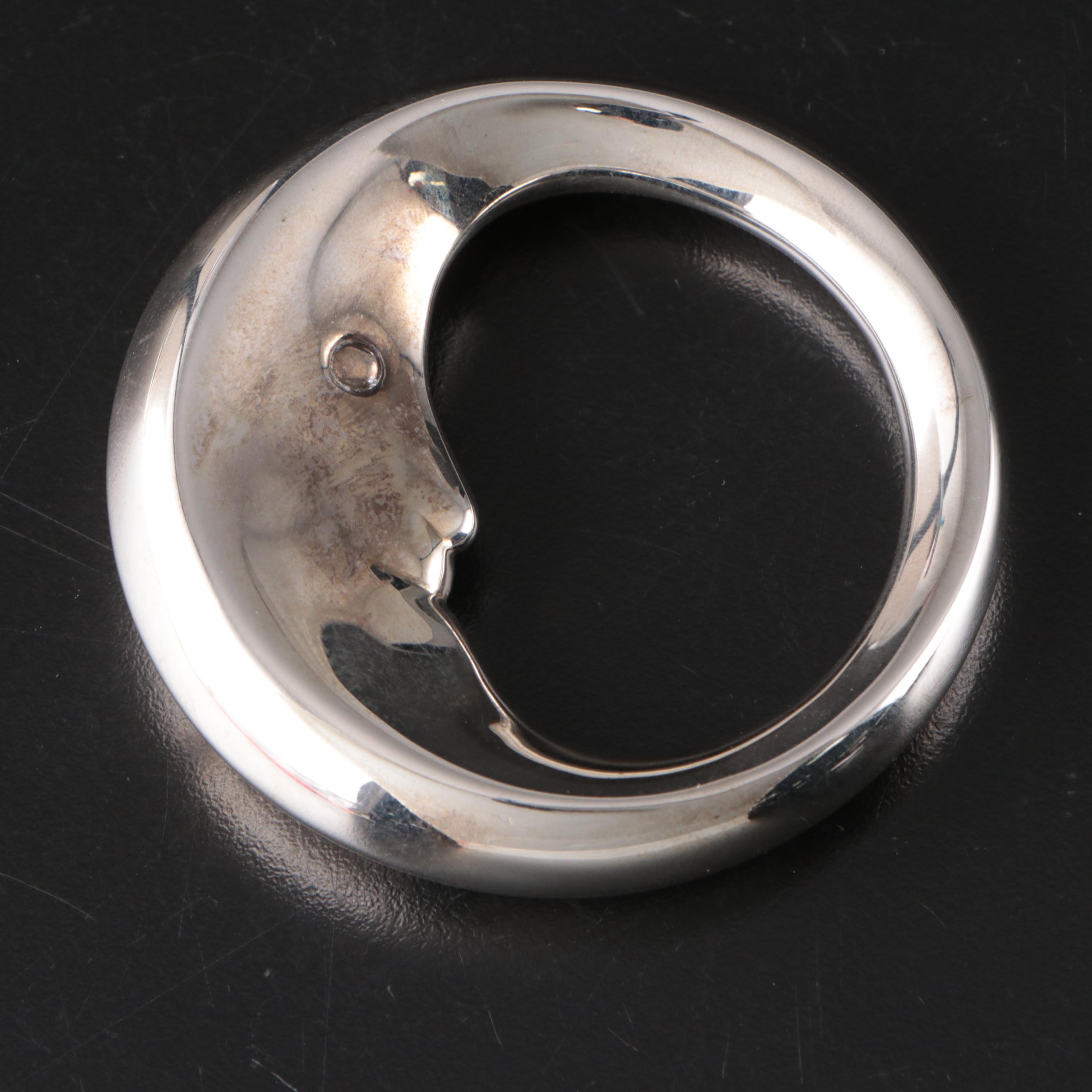 Tiffany & Co. Sterling Silver Moon Baby Rattle