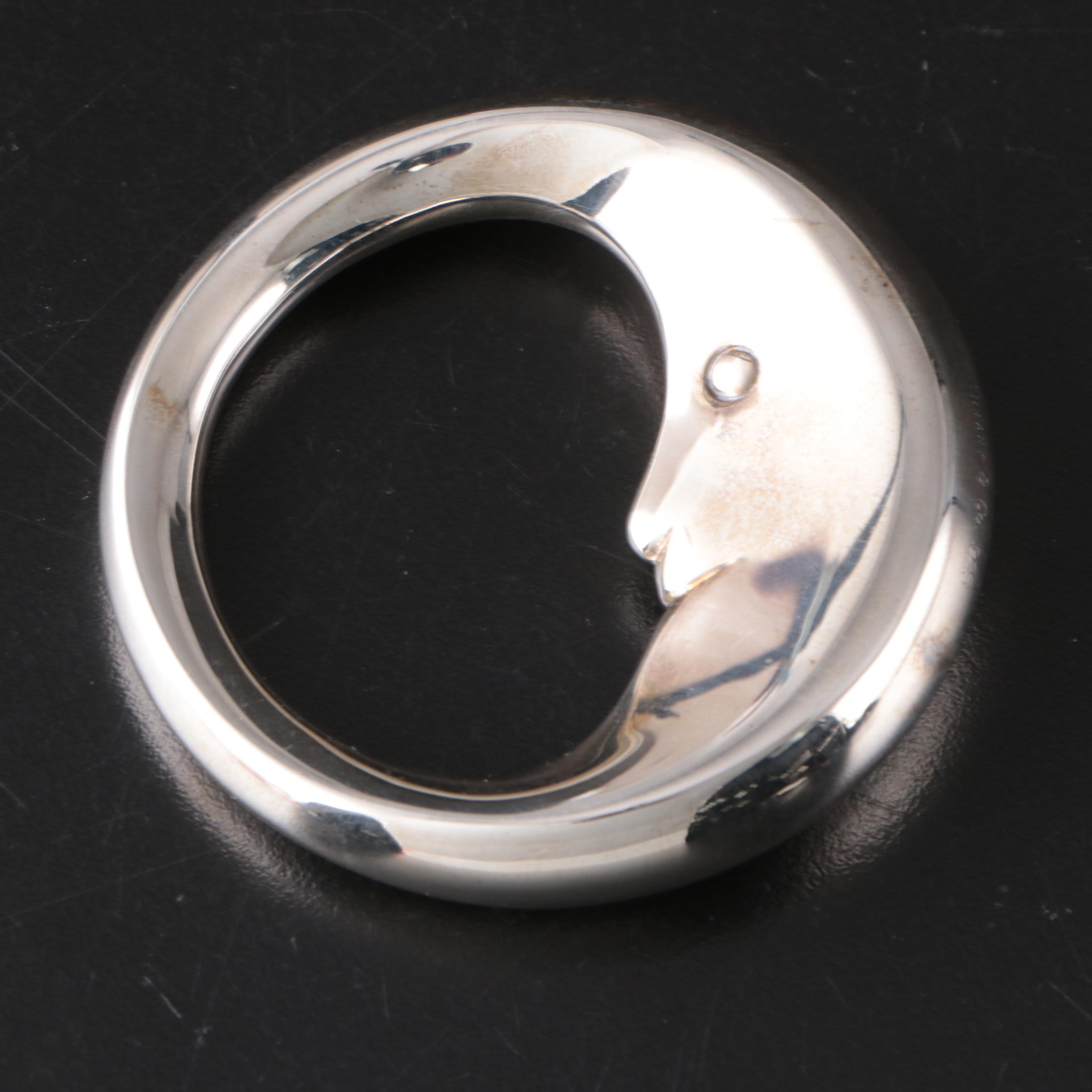 Tiffany & Co. Sterling Silver Moon Baby Rattle