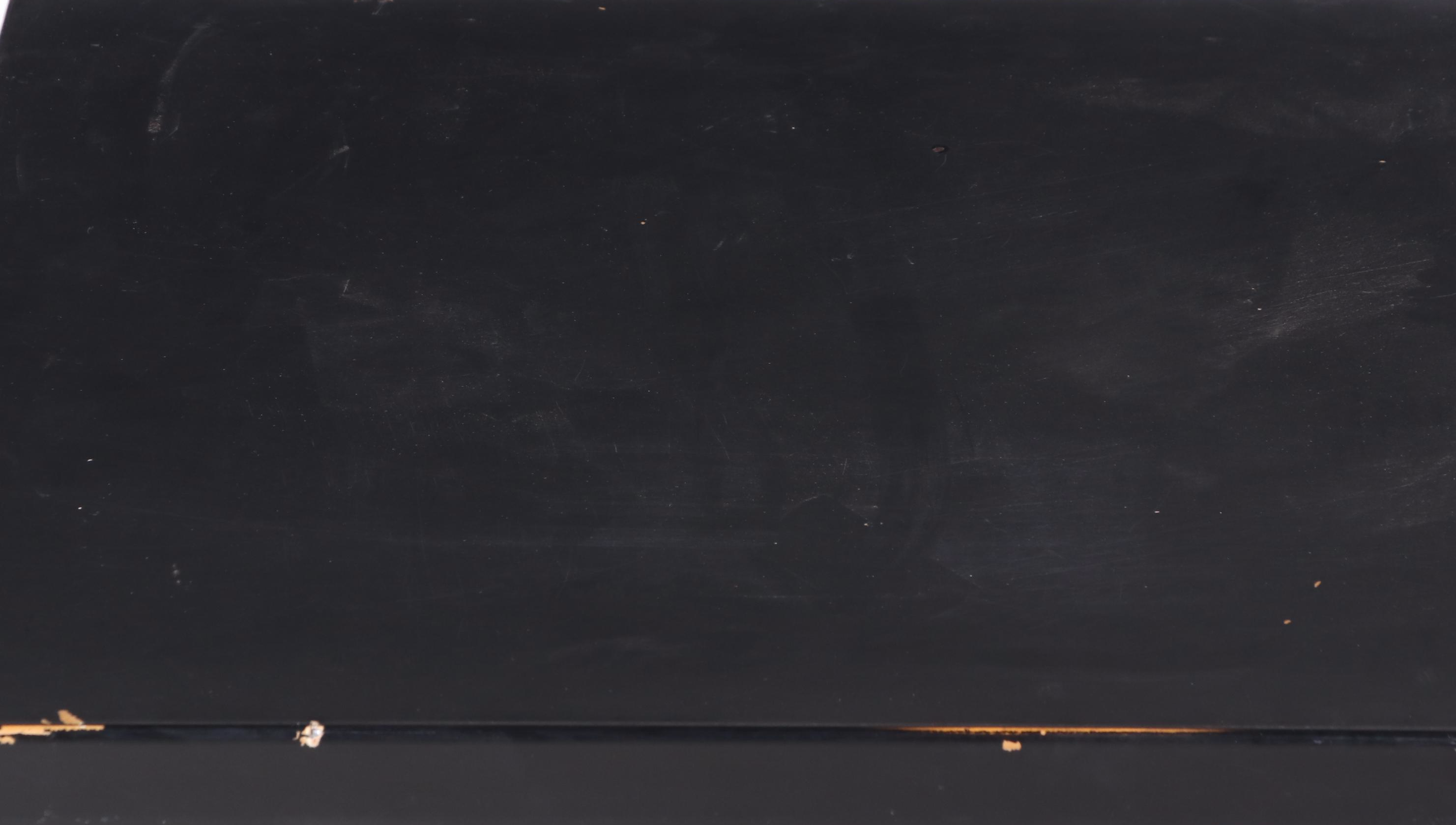 Pottery Barn "Nantucket" Ebonized Storage Cube Side Table