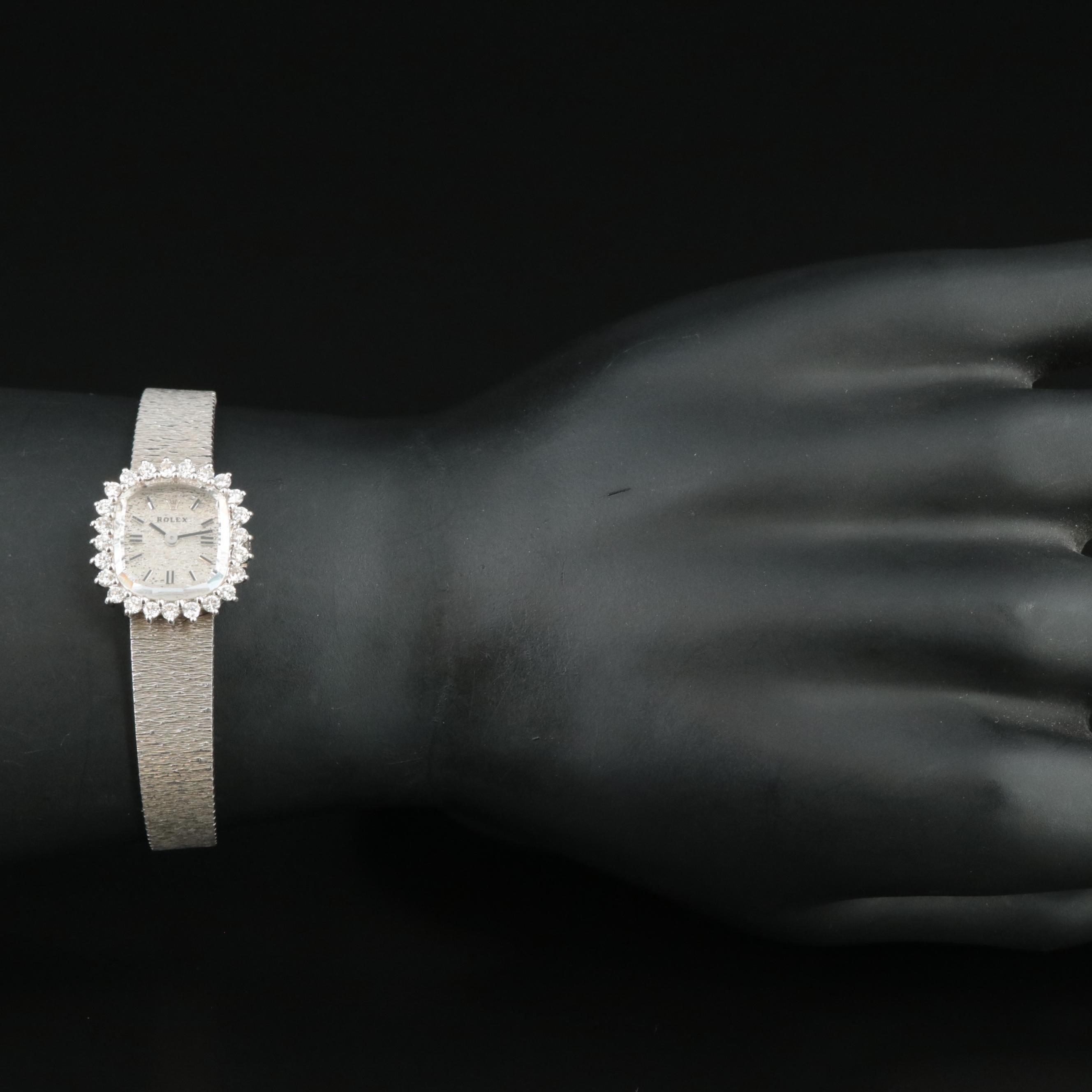 Vintage Rolex 14K Diamond Watch