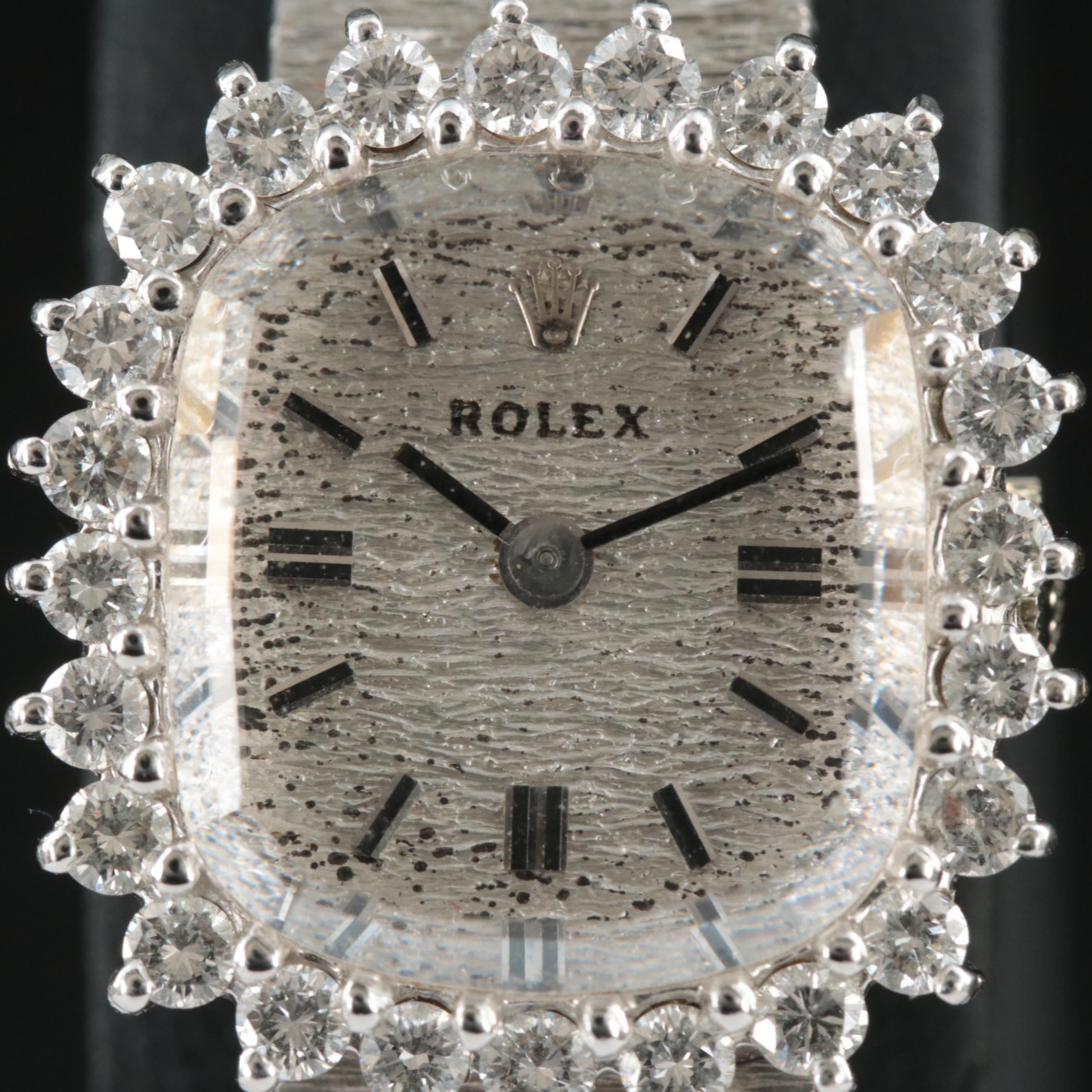 Vintage Rolex 14K Diamond Watch