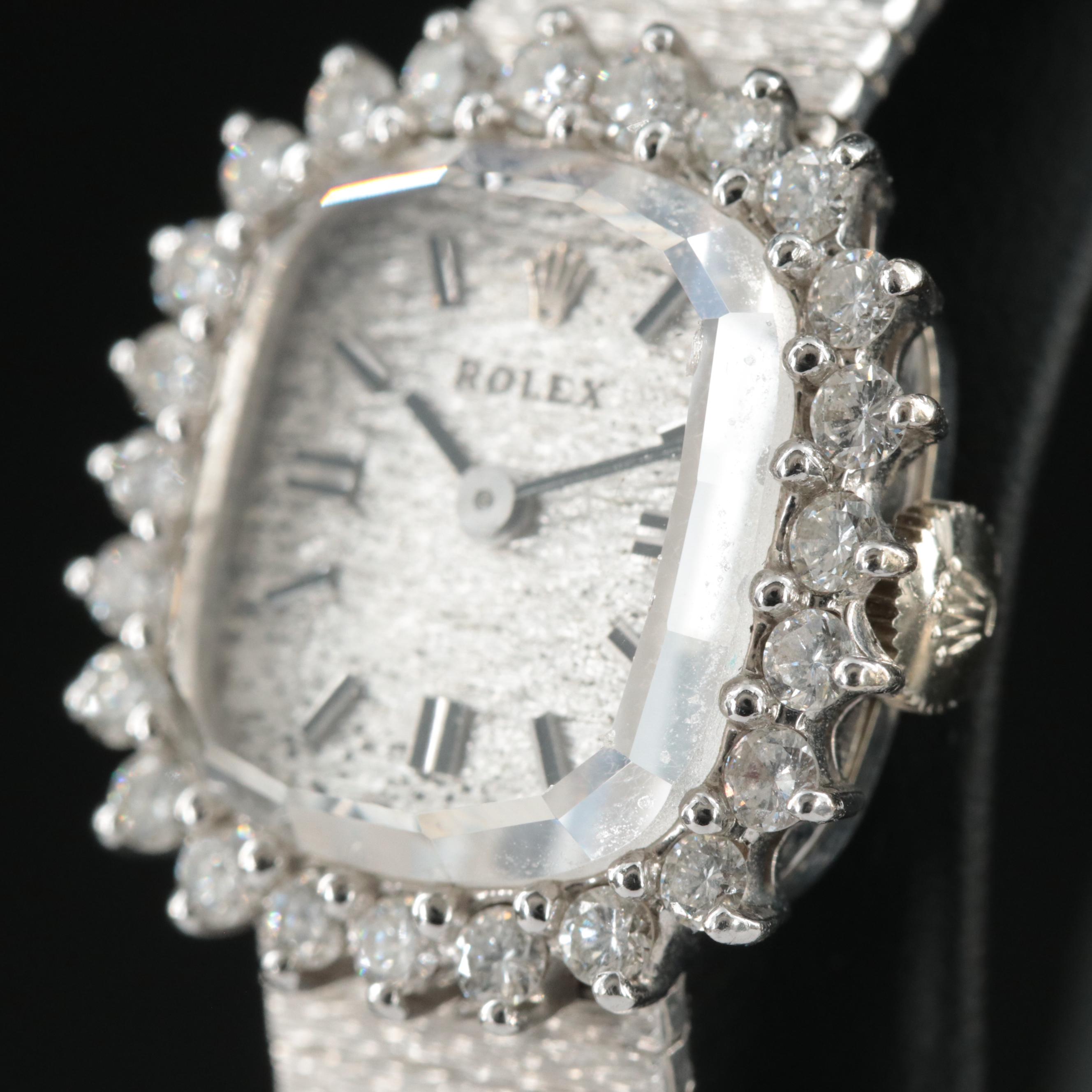Vintage Rolex 14K Diamond Watch