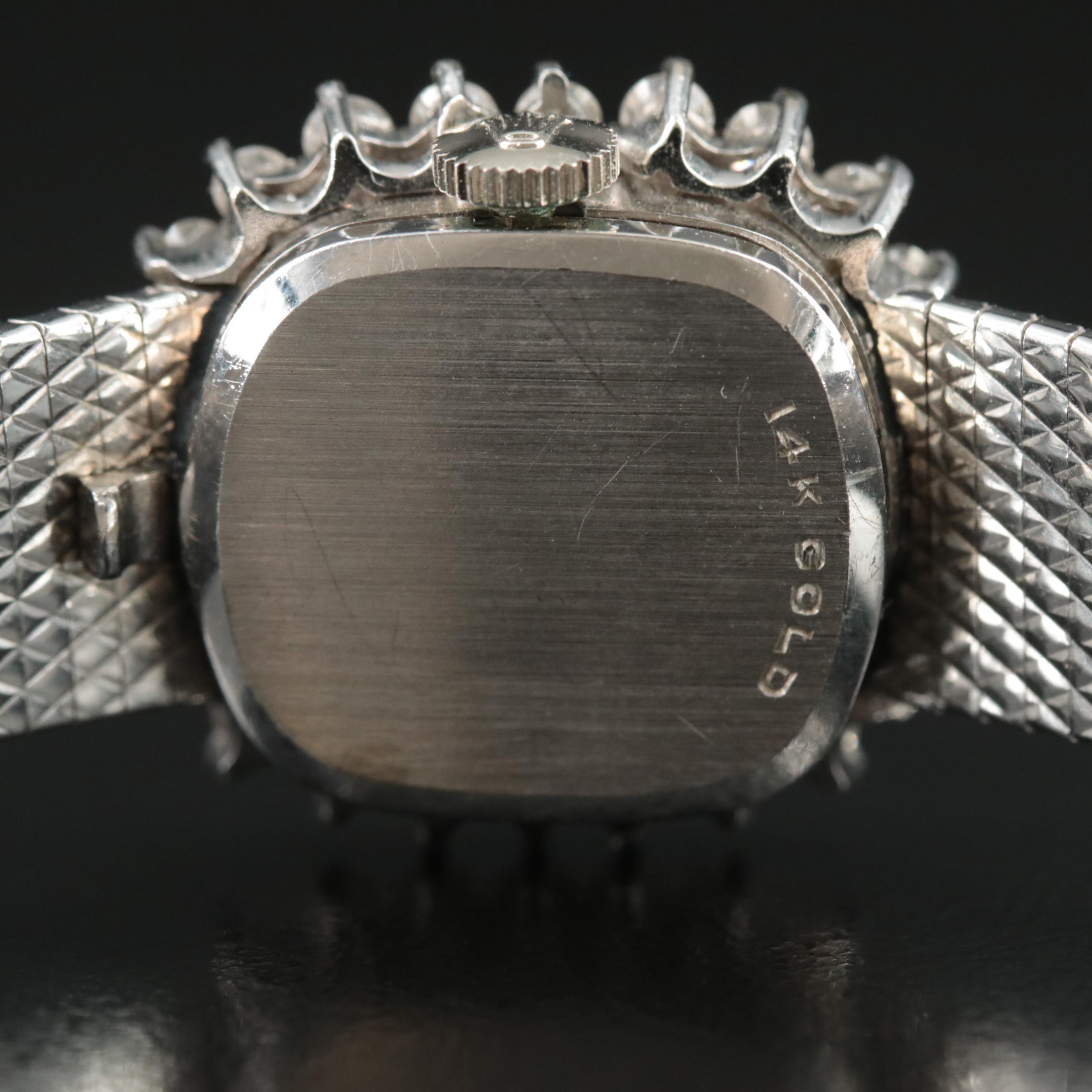 Vintage Rolex 14K Diamond Watch