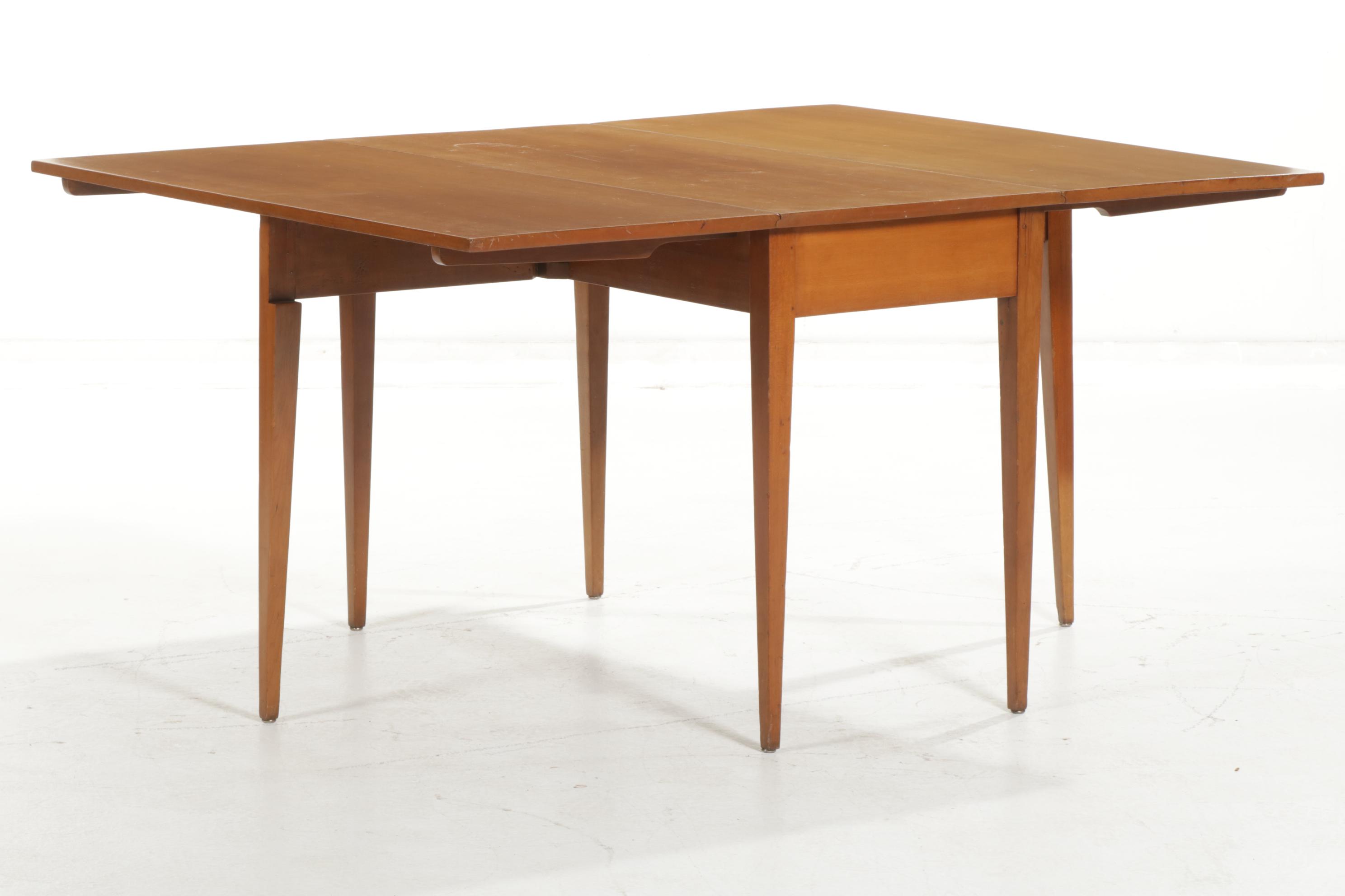 Cherry Drop-Leaf Dining Table, Early to Mid 20th Century