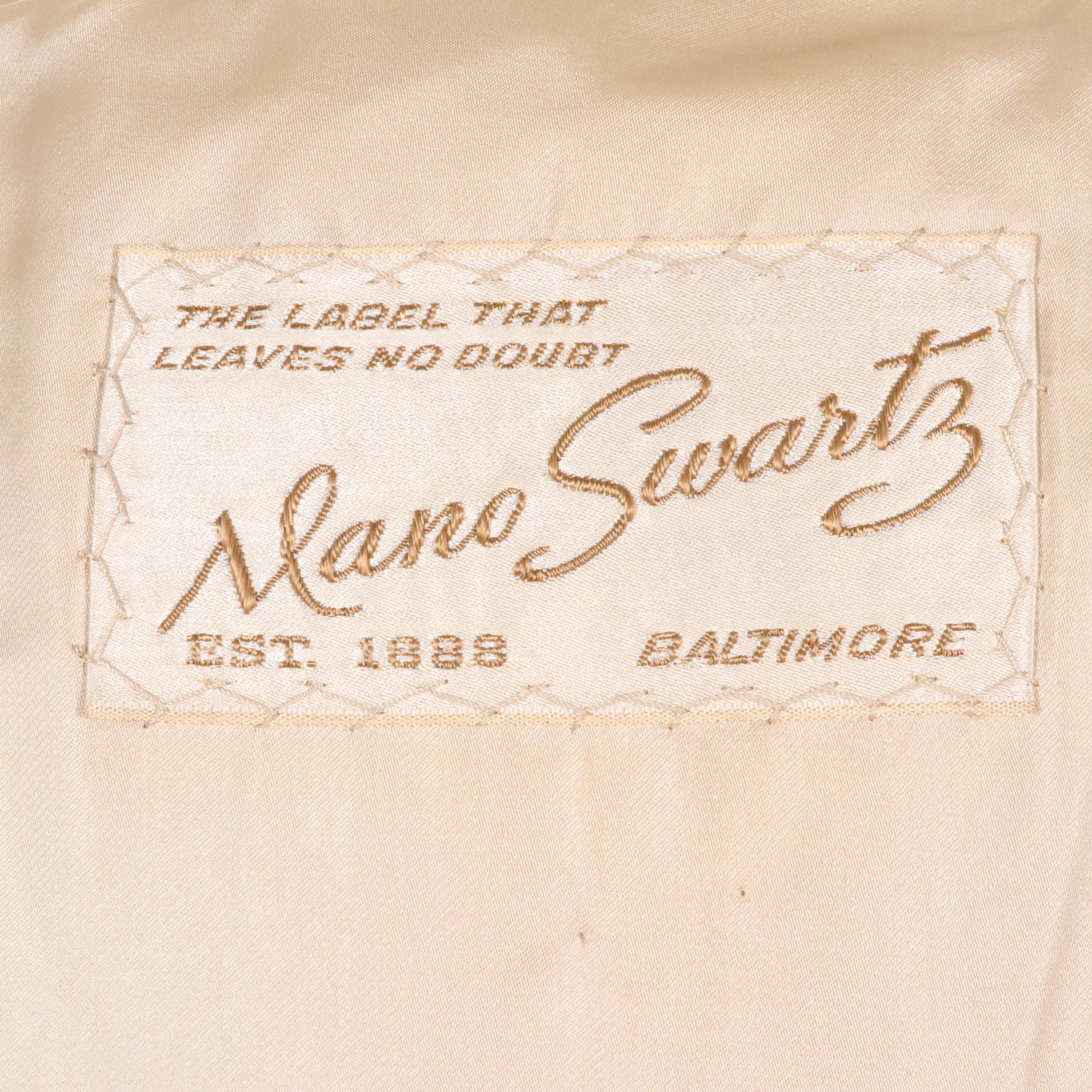 Tourmaline Mink Fur Coat With Shawl Collar, Mid to Late 20th Century