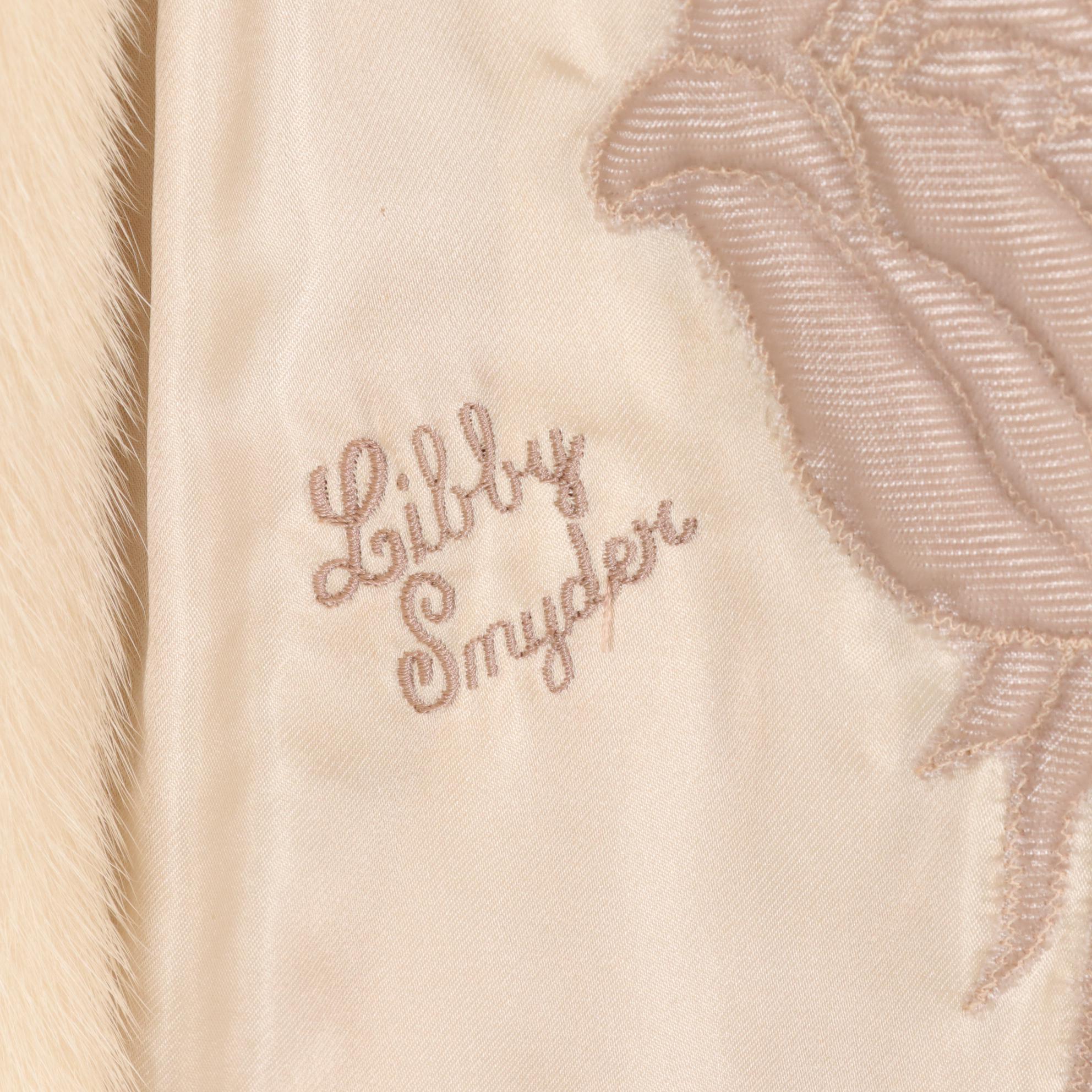 Tourmaline Mink Fur Coat With Shawl Collar, Mid to Late 20th Century