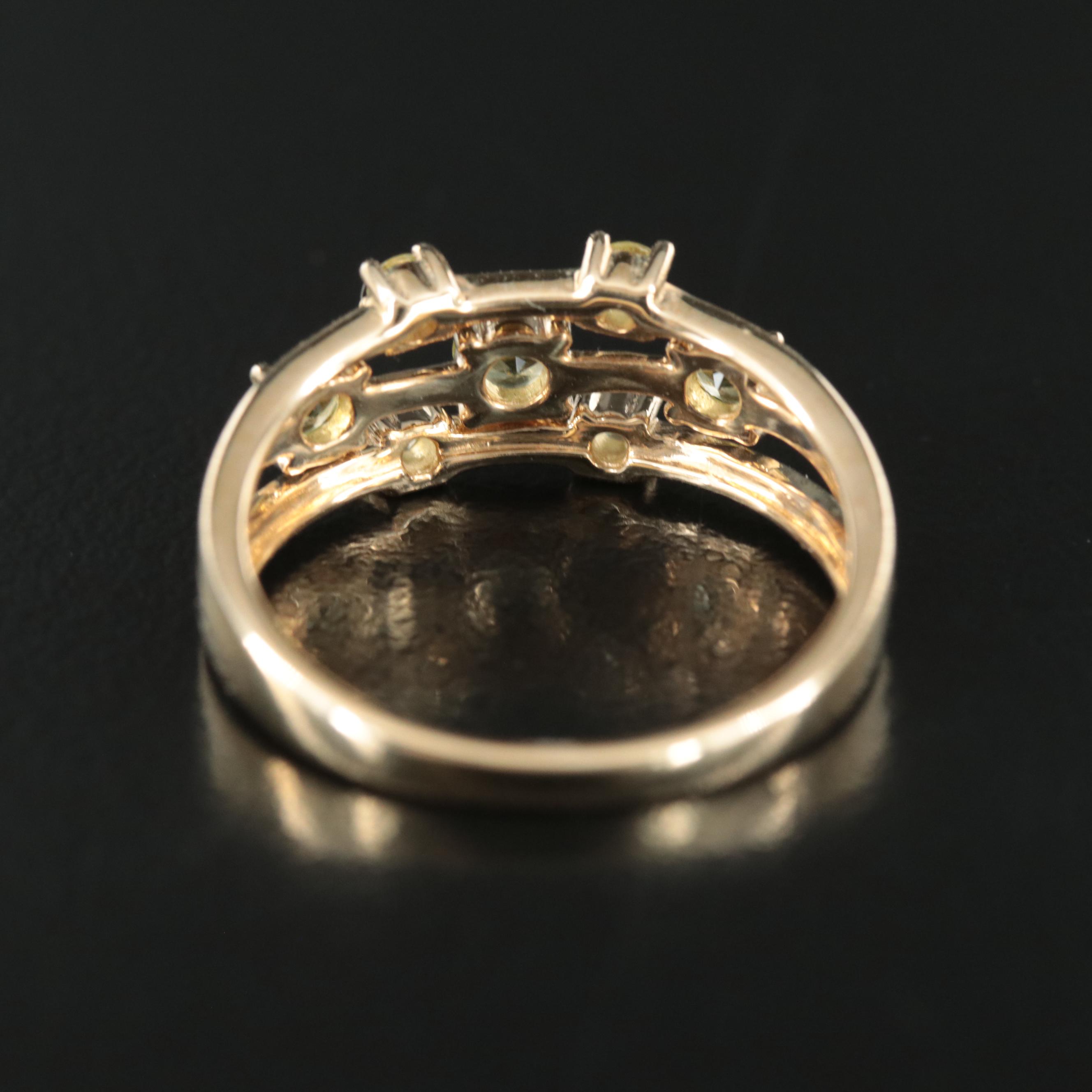 14K Pallasitic Peridot Ring