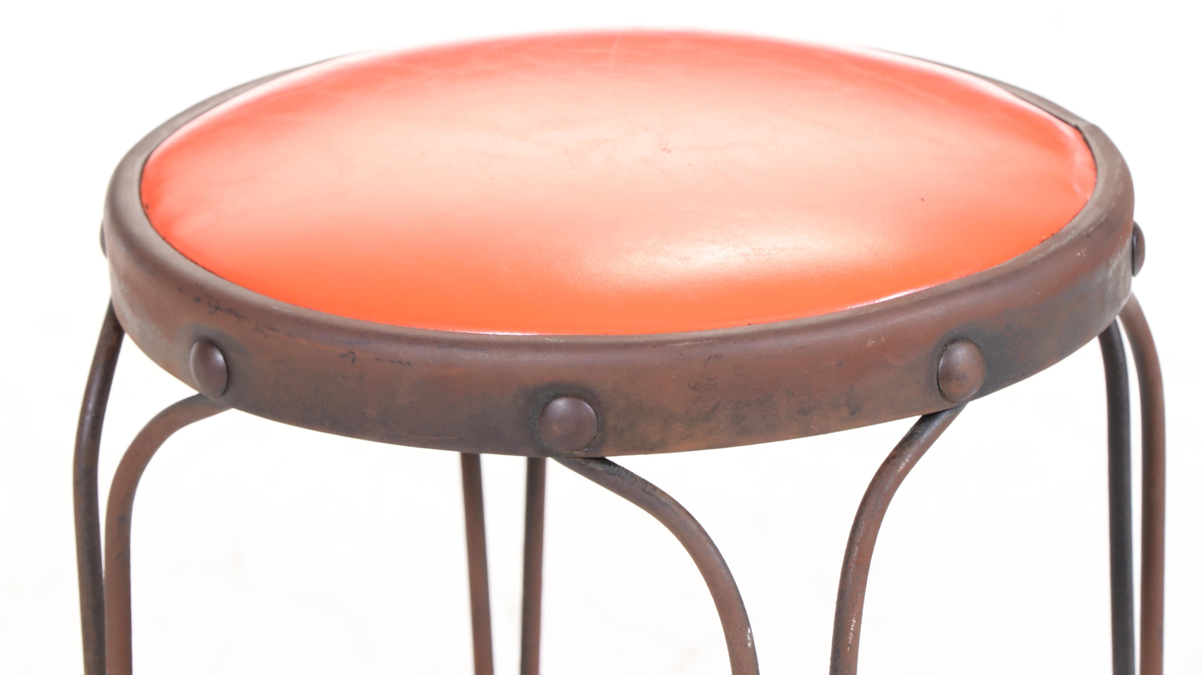 Twisted Iron Ice Cream Parlor Stool, Early 20th Century