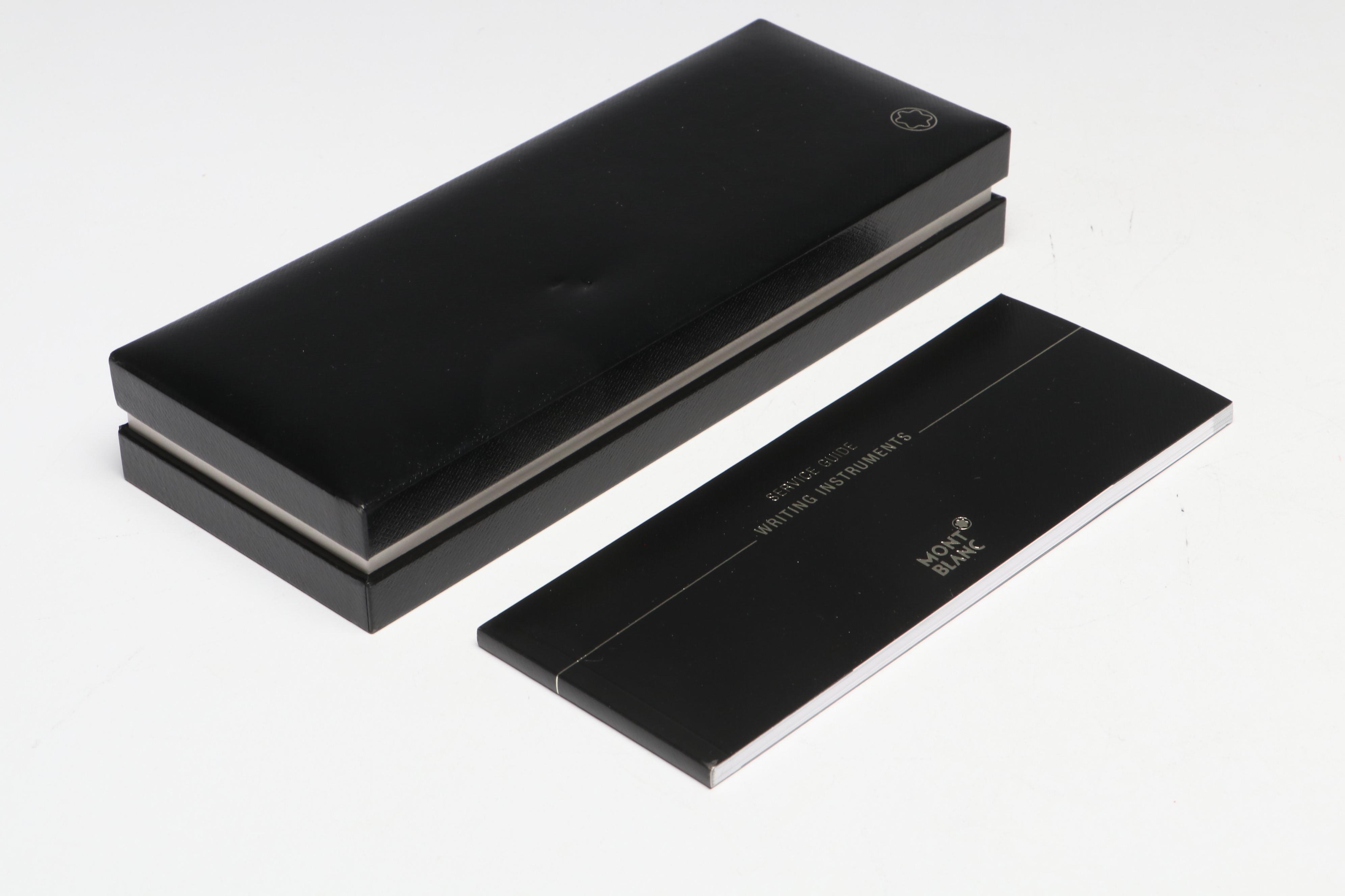 Montblanc Brown Acrylic and Gilt Metal Fountain Pen with Case, Booklet