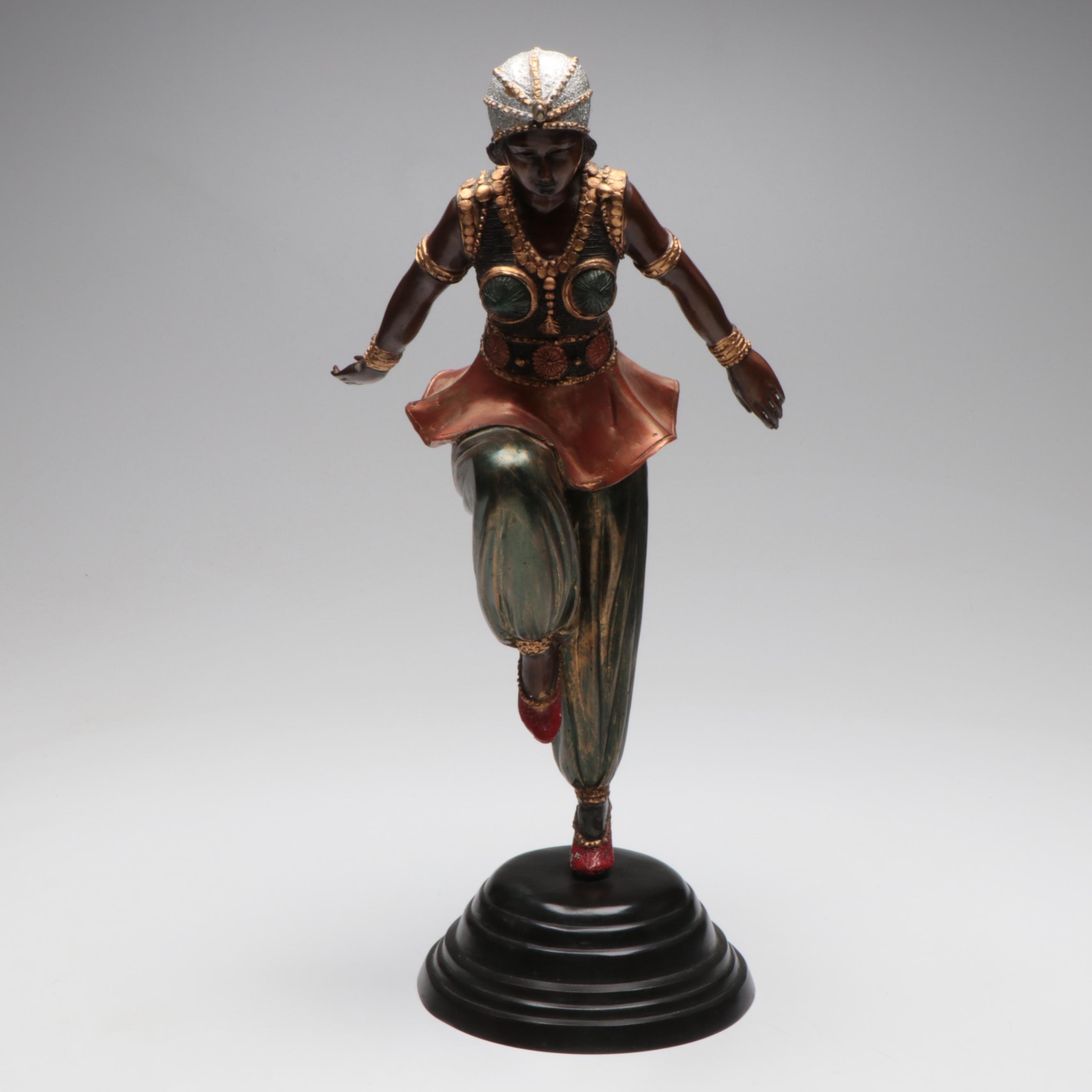 Patinated Bronze of a Russian Ballerina After Demetre Chiparus