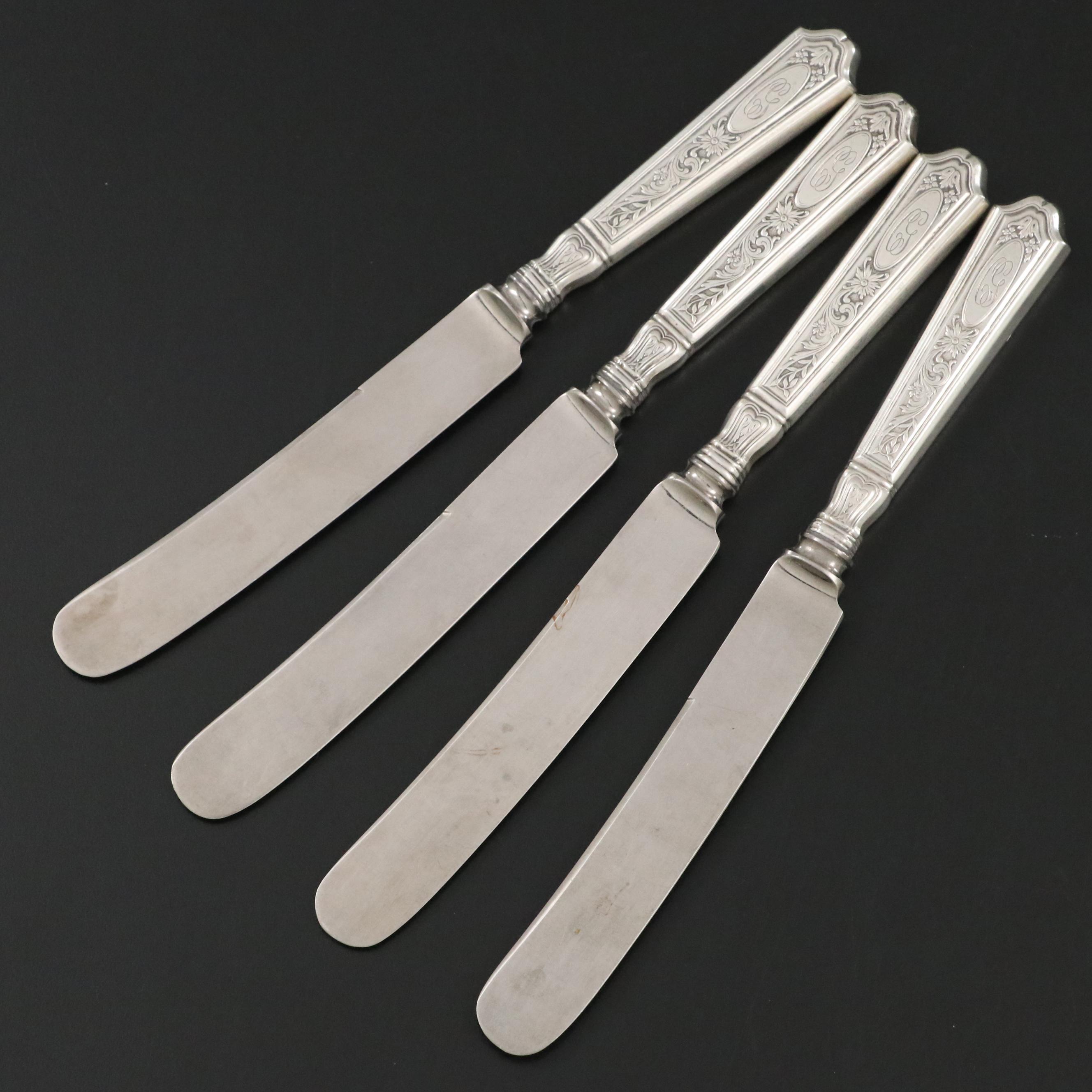 Gorham Sterling Silver Handled Knives, Mid to Late 19th Century