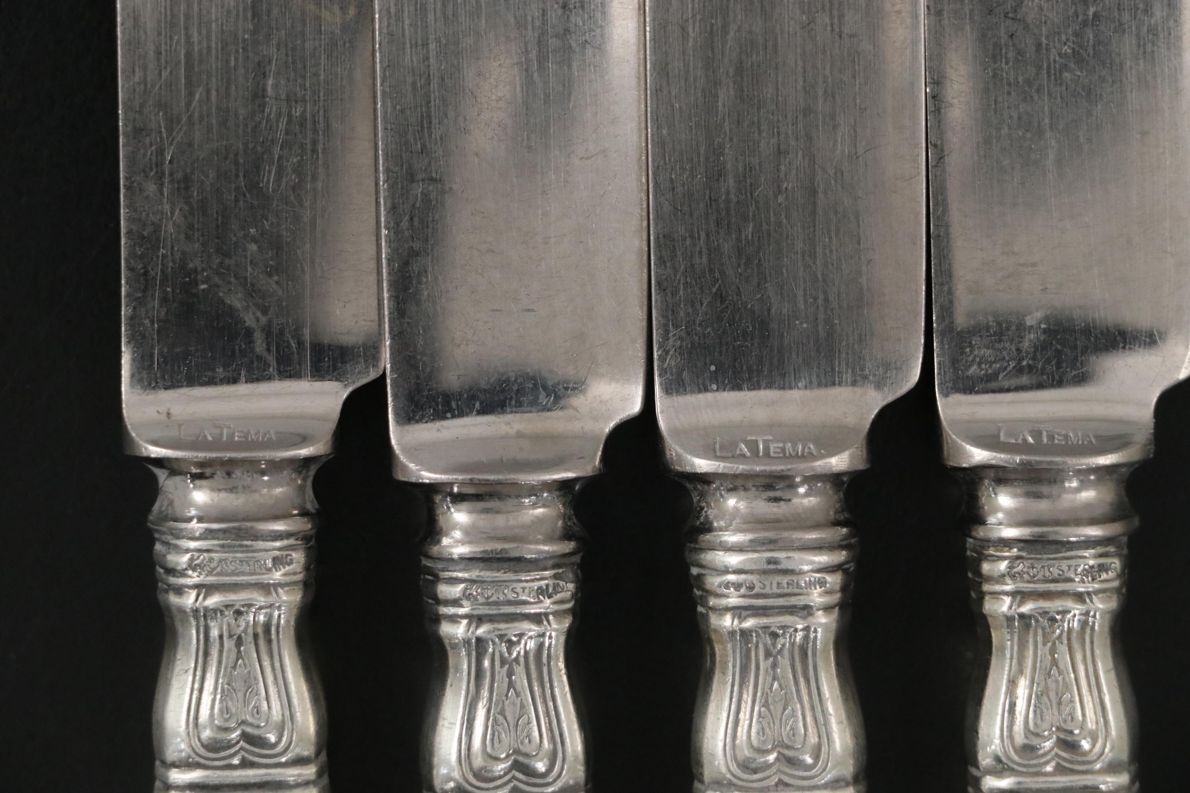 Gorham Sterling Silver Handled Knives, Mid to Late 19th Century