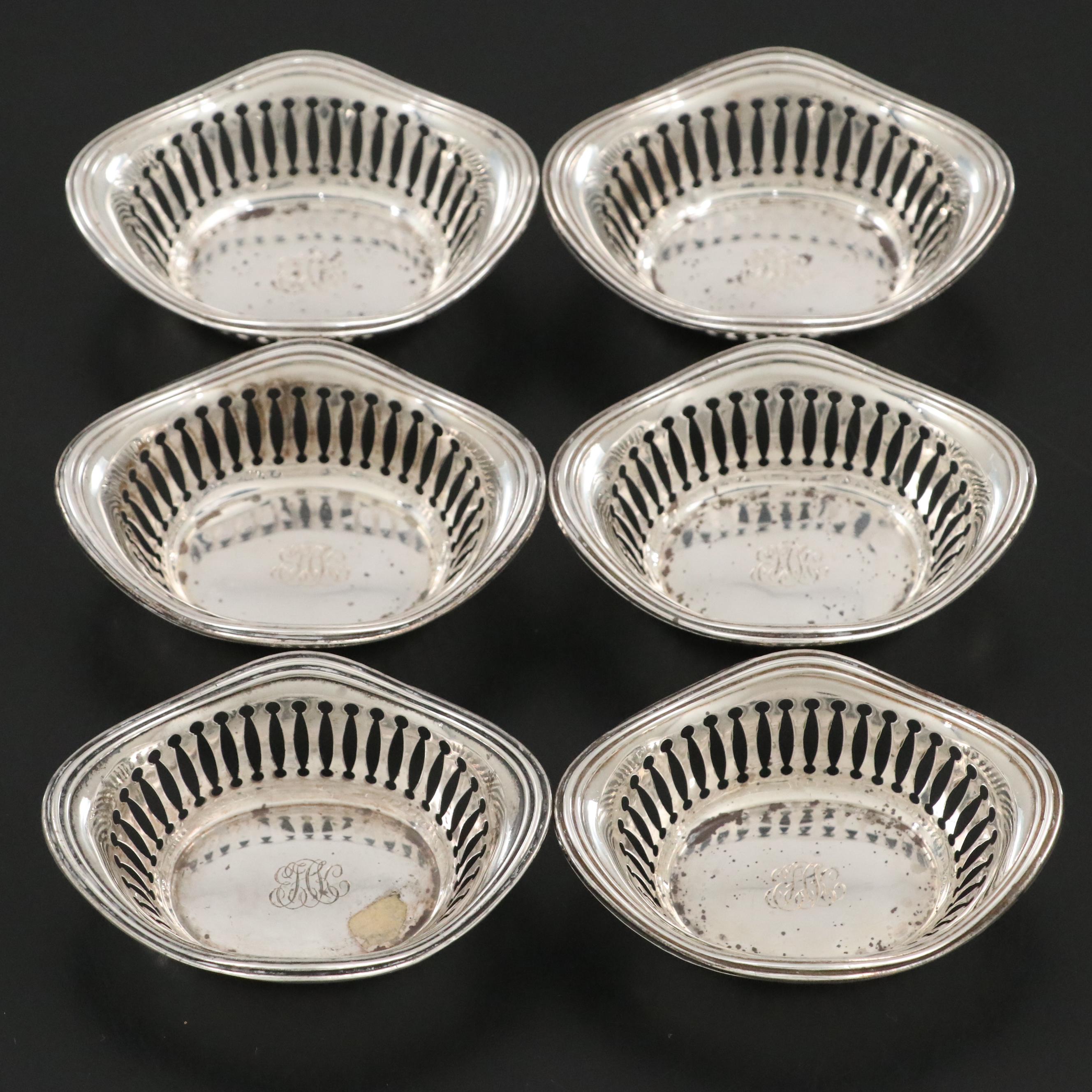 Mauser Manufacturing Co. Reticulated Sterling Silver Nut Dishes, Late 19th C.