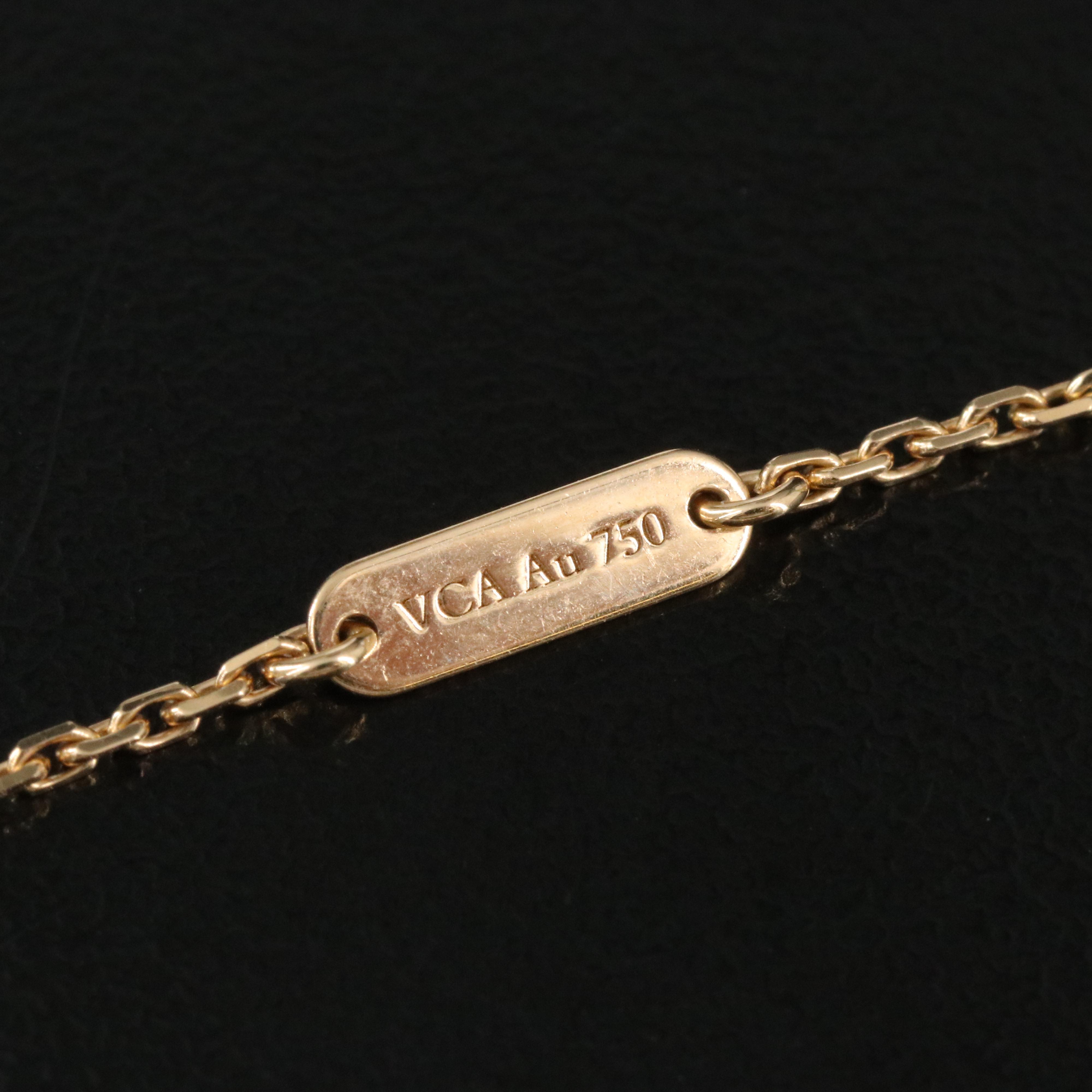 Van Cleef & Arpels Vintage Alhambra 18K Black Onyx Necklace