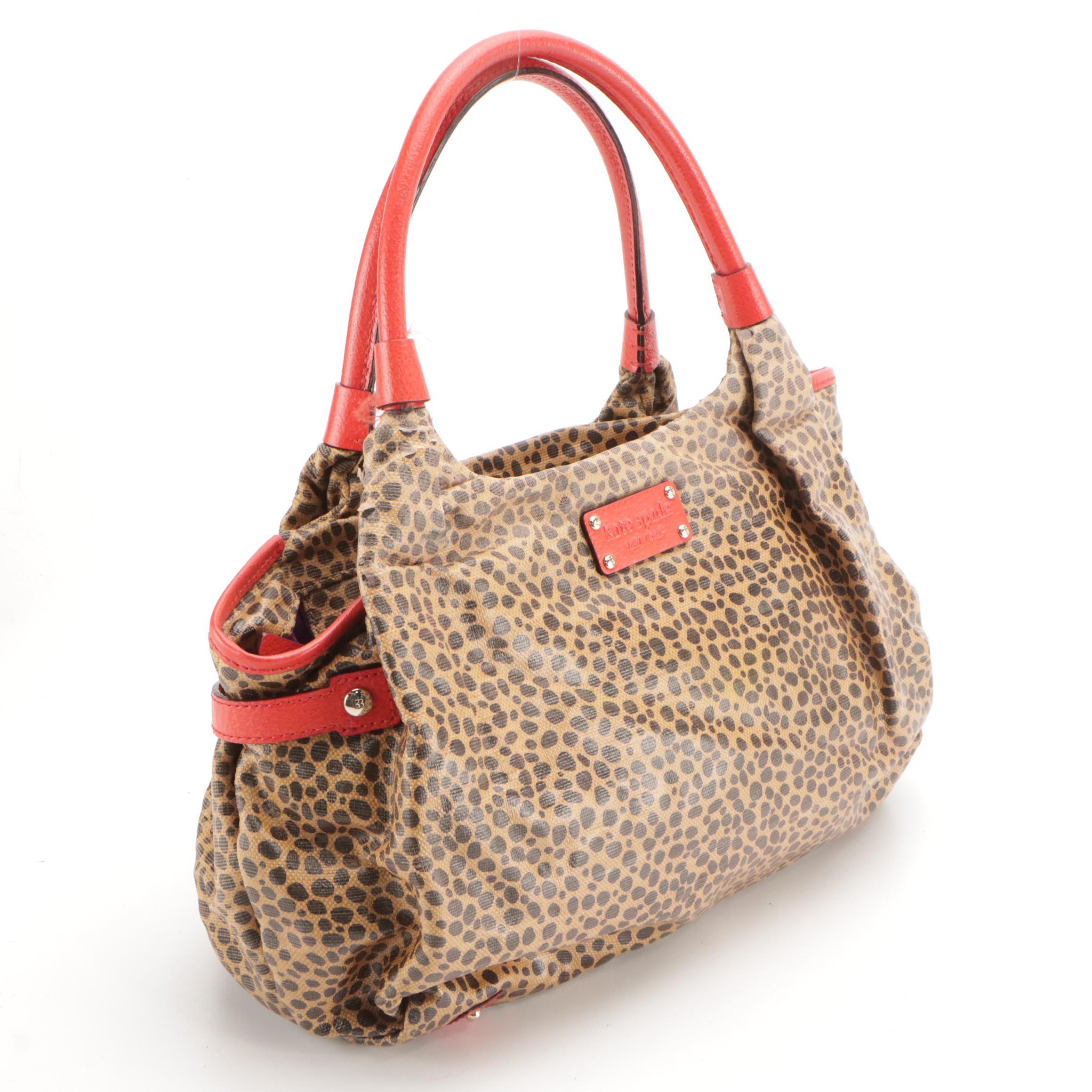 Kate Spade Monet in Black Leather and Stevie Animal Print Shoulder Bags